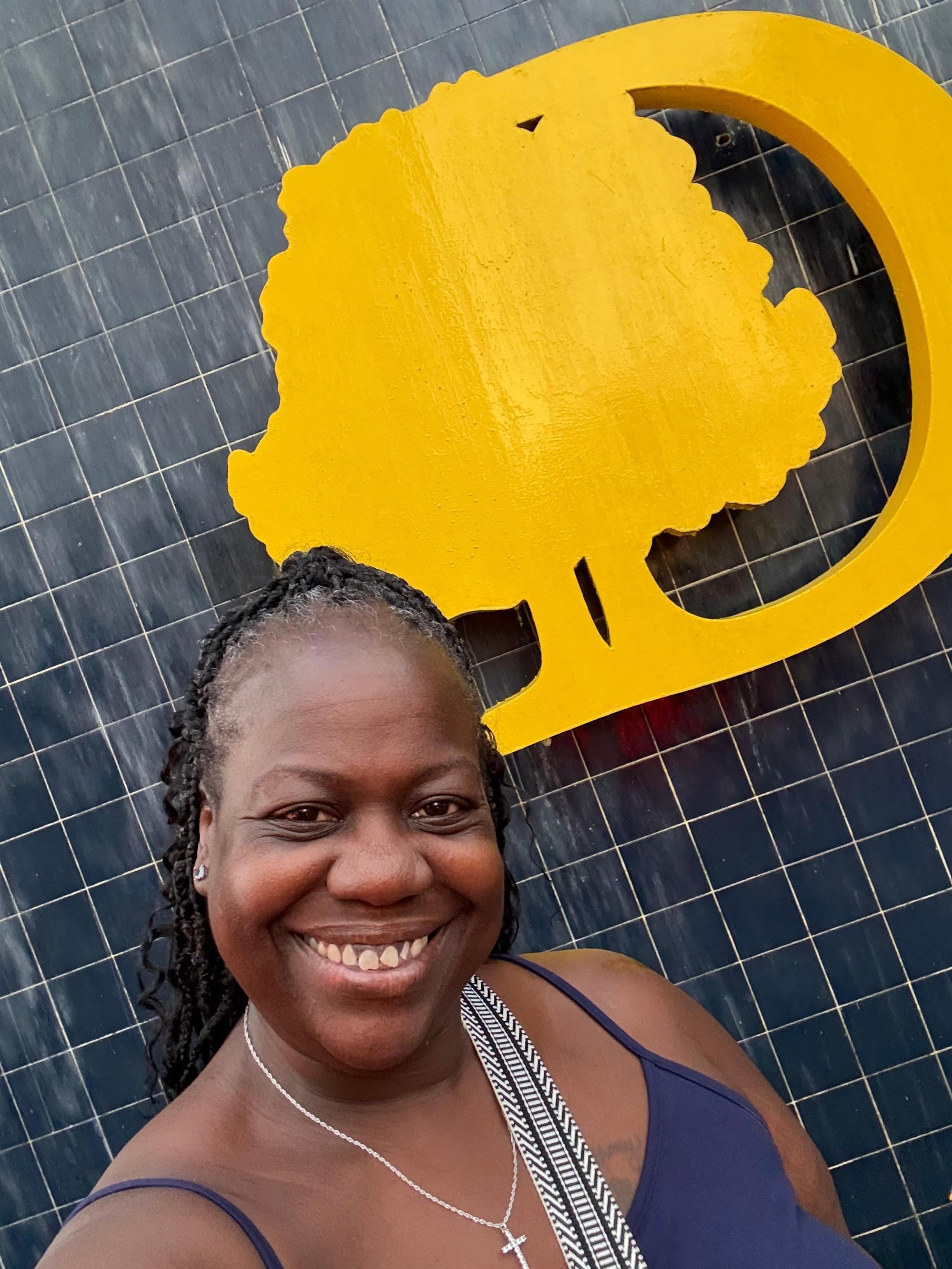 Front of the Property fountain. 