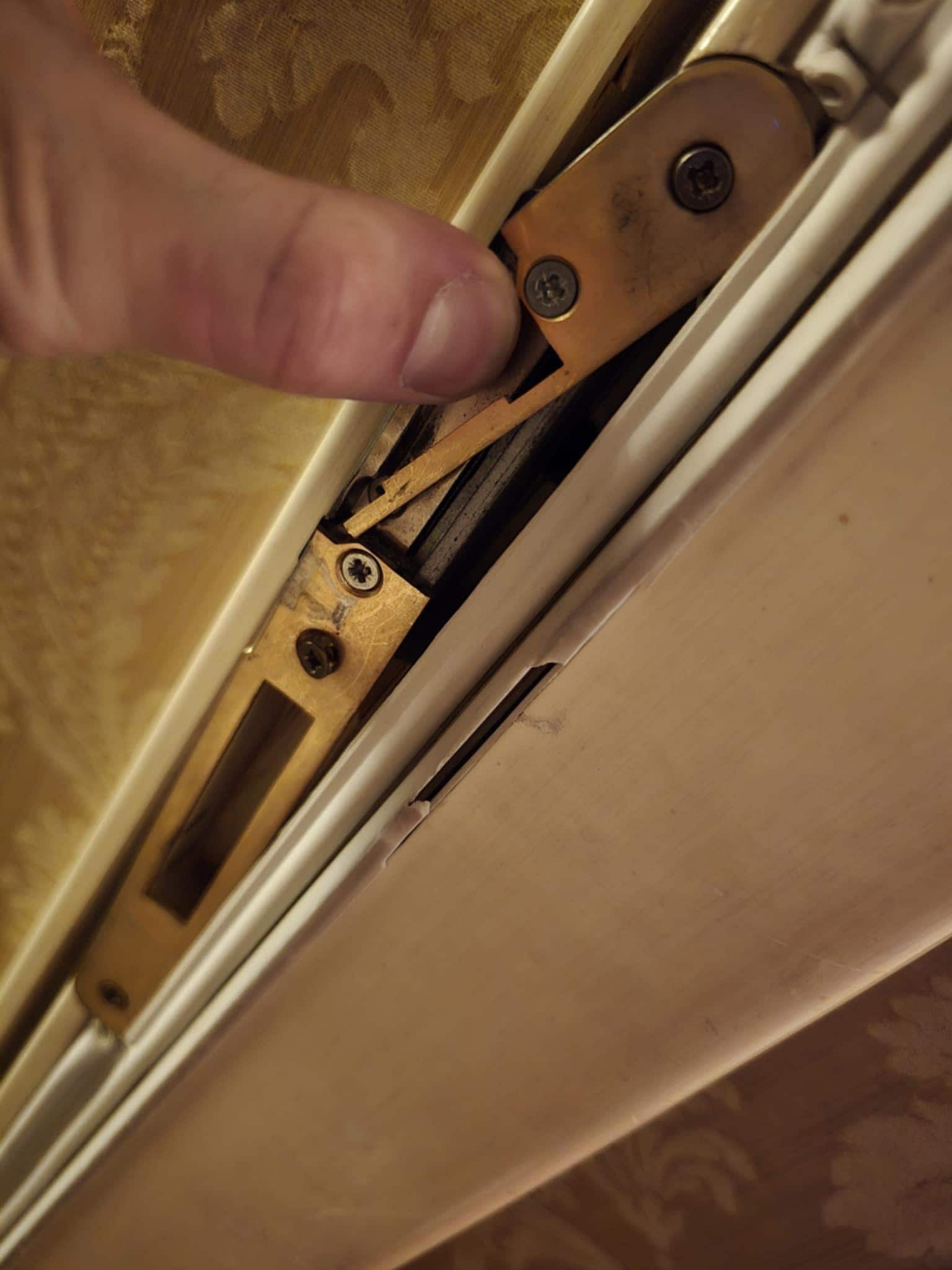 Broken door lock