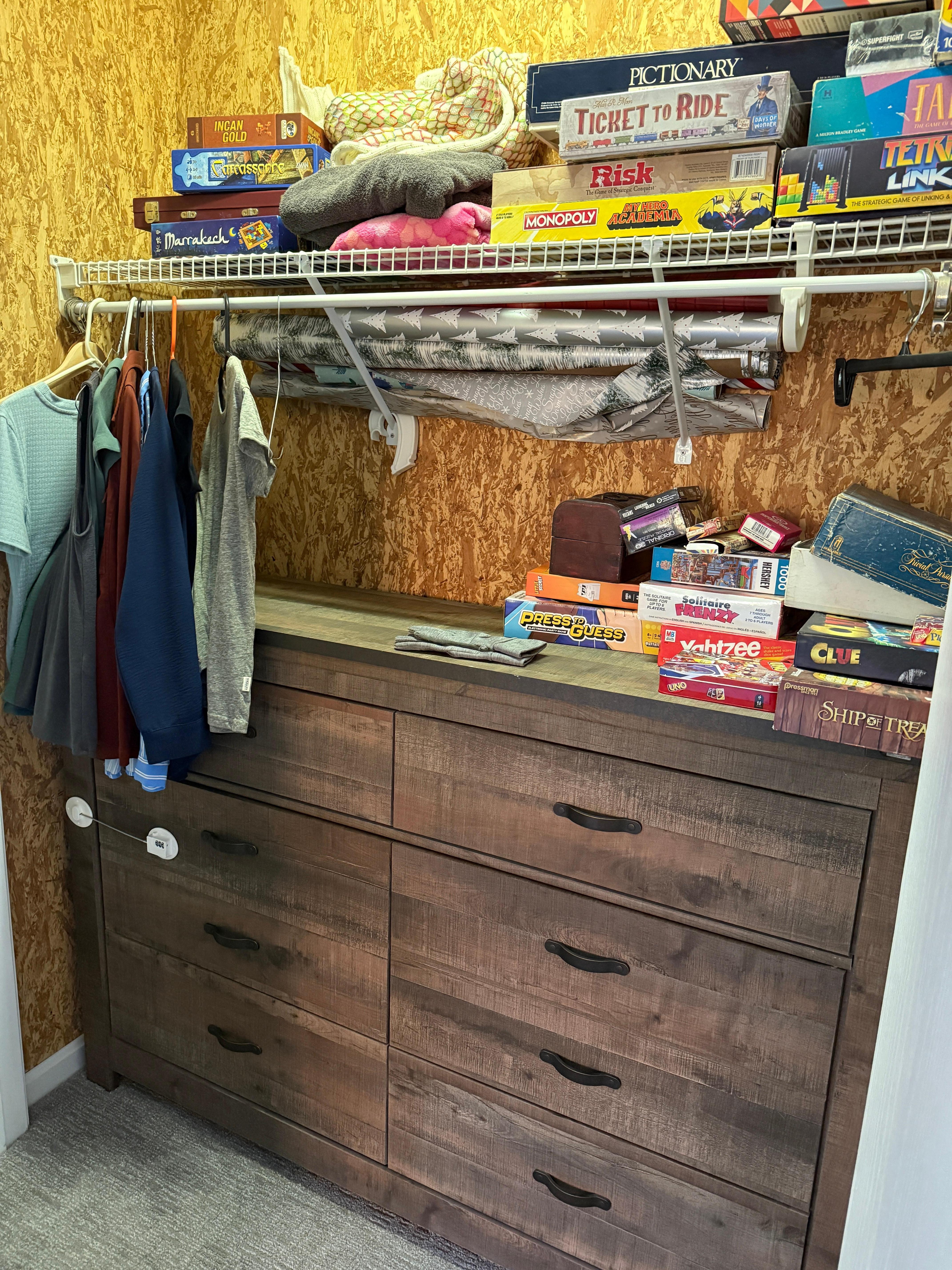 Primary bedroom closet.