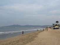 View of beach at our hotel when I took a morning walk.