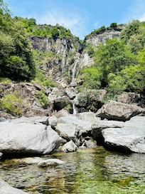 The waterfall few mins walk from property