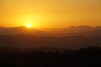 Sonnenaufgang vom Haus aus.