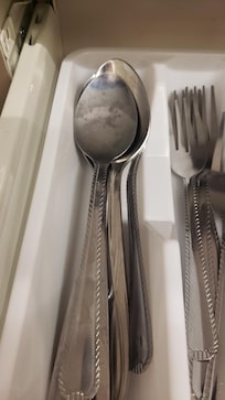 All cheap dirty cutlery.