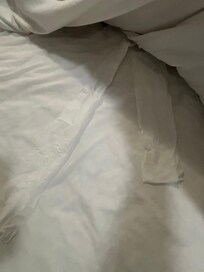 Toilet paper found under my bed sheets