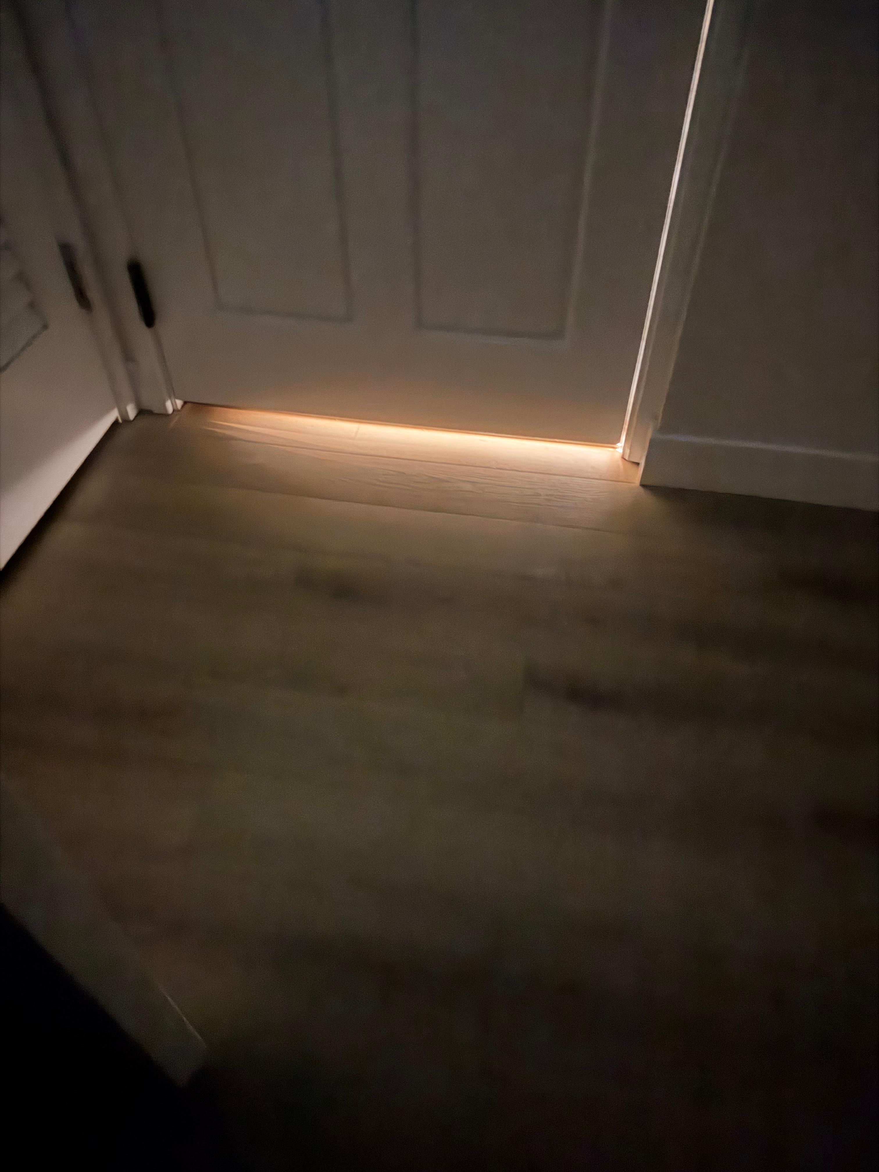 Bottom of door at night 