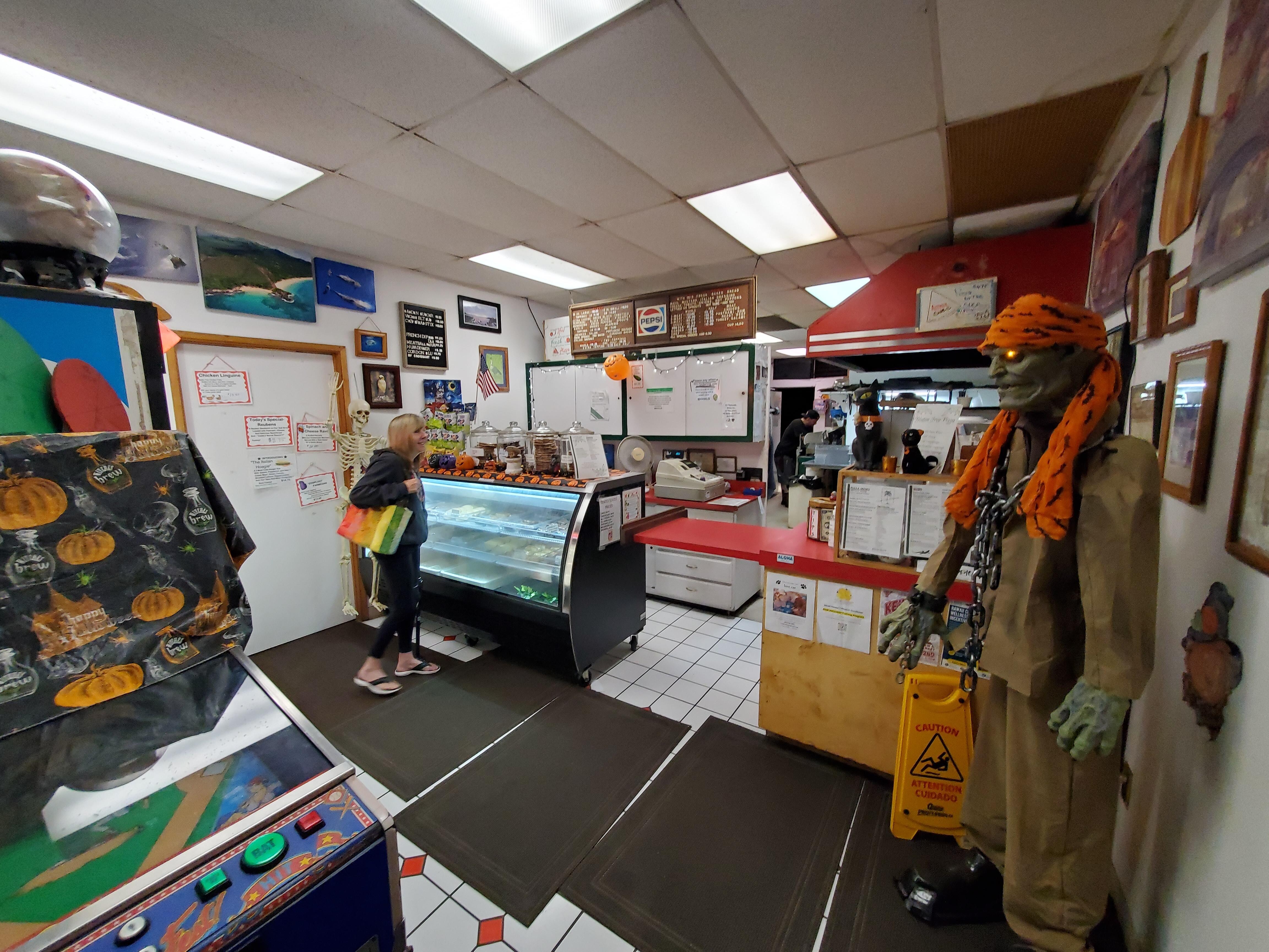 Waiting for delicious Pizza and Pineapple Coconut bars at Ocean View Pizzaria.  