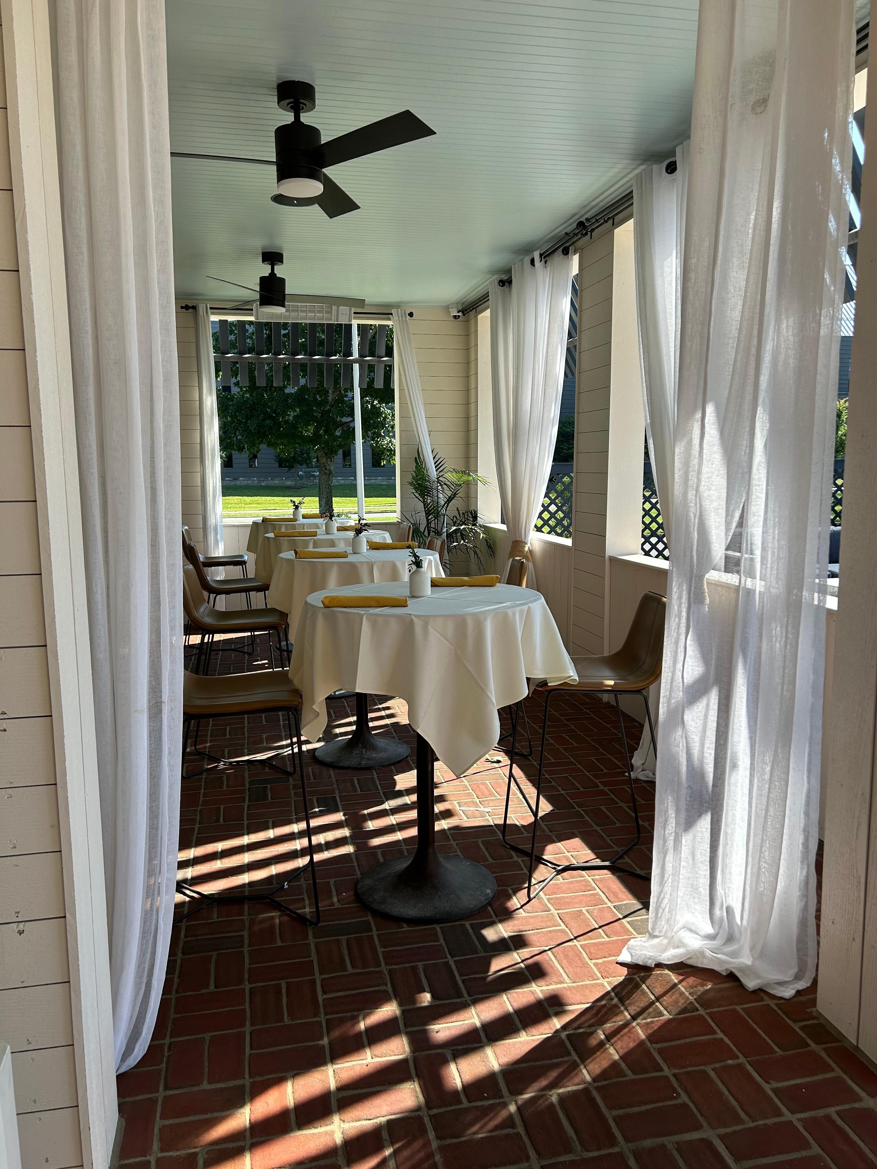 Dining outside is an option 