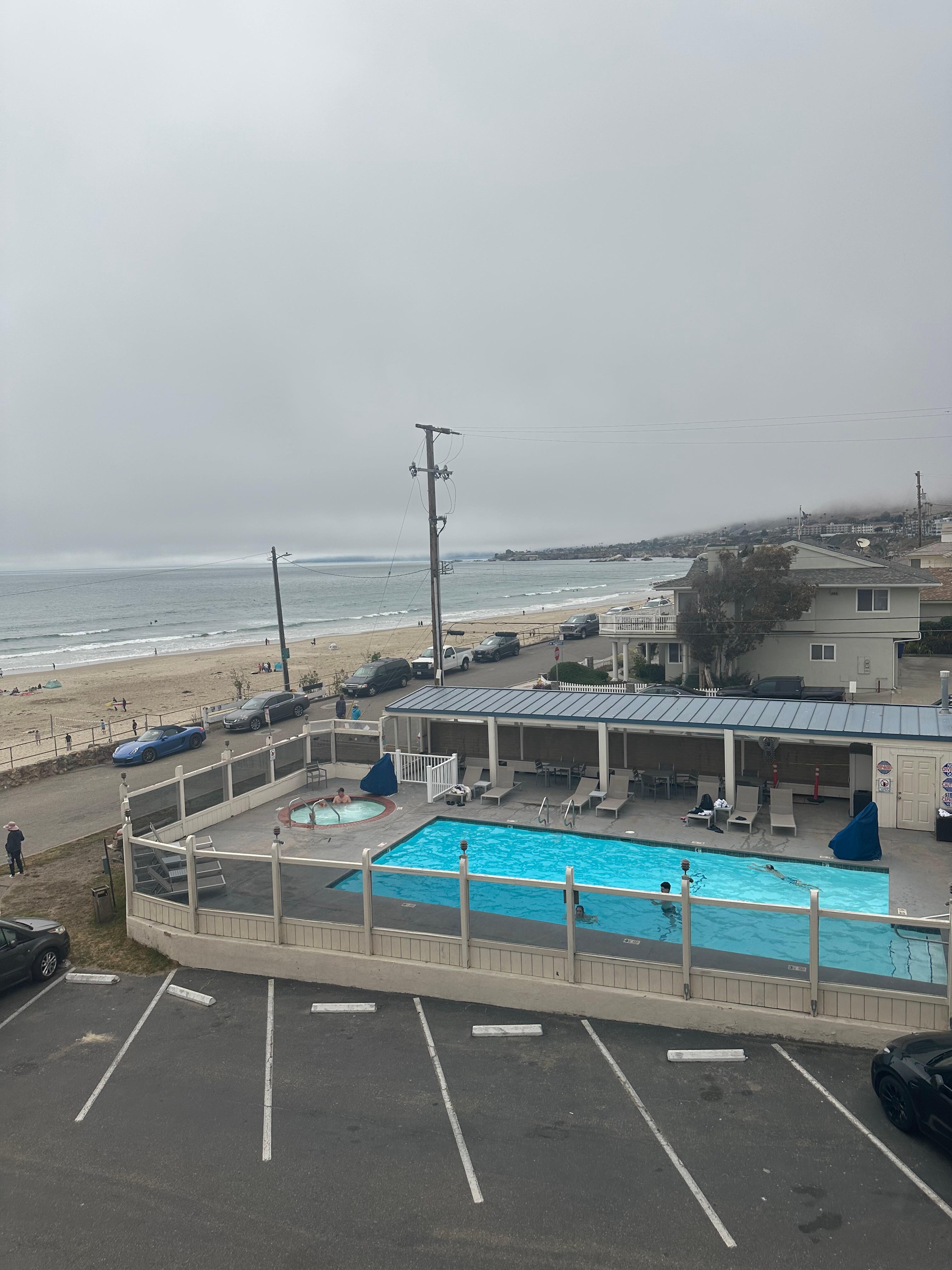 Looking out on the beach 