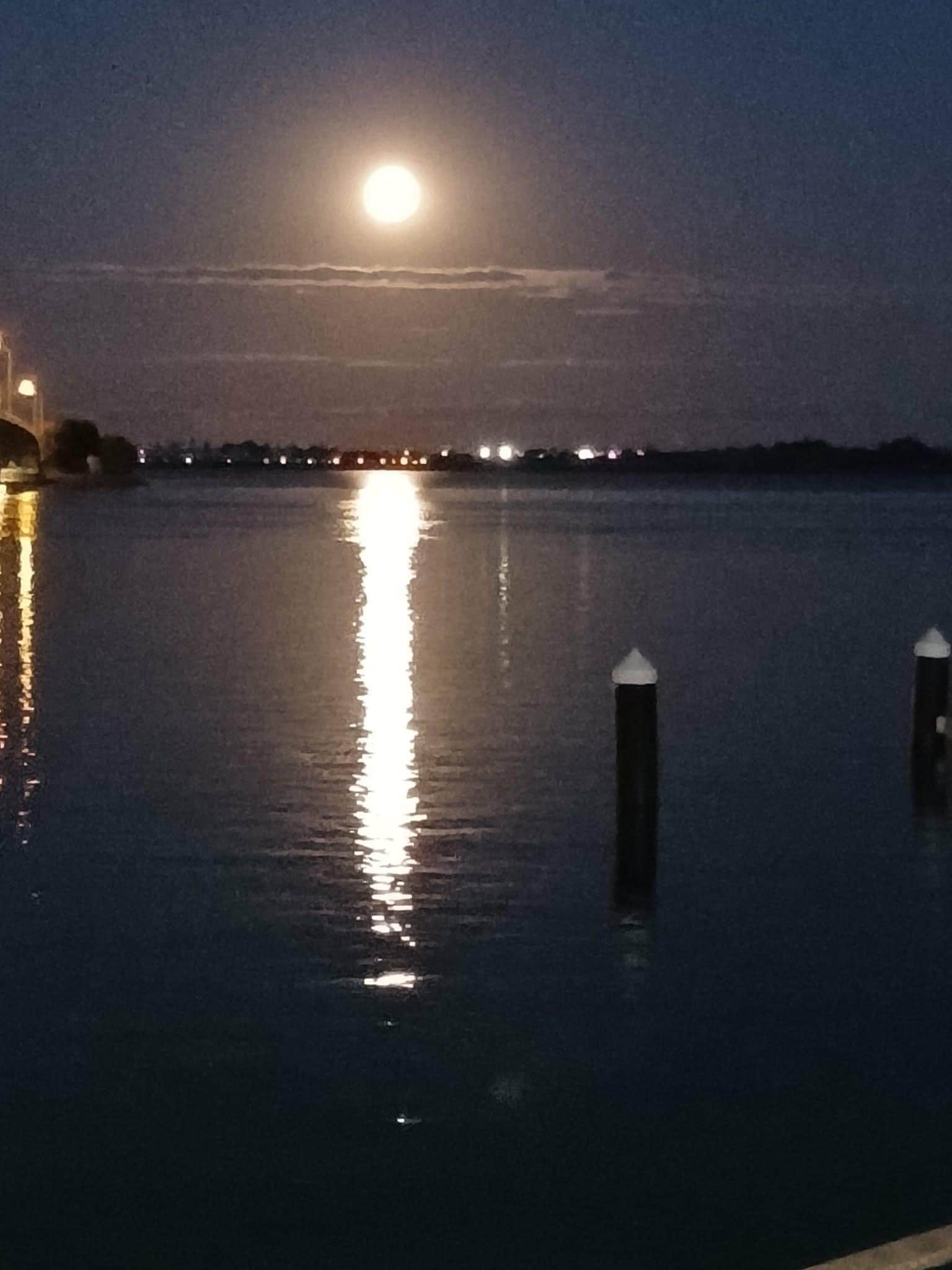 View of full moon from the deck. Beautiful. 