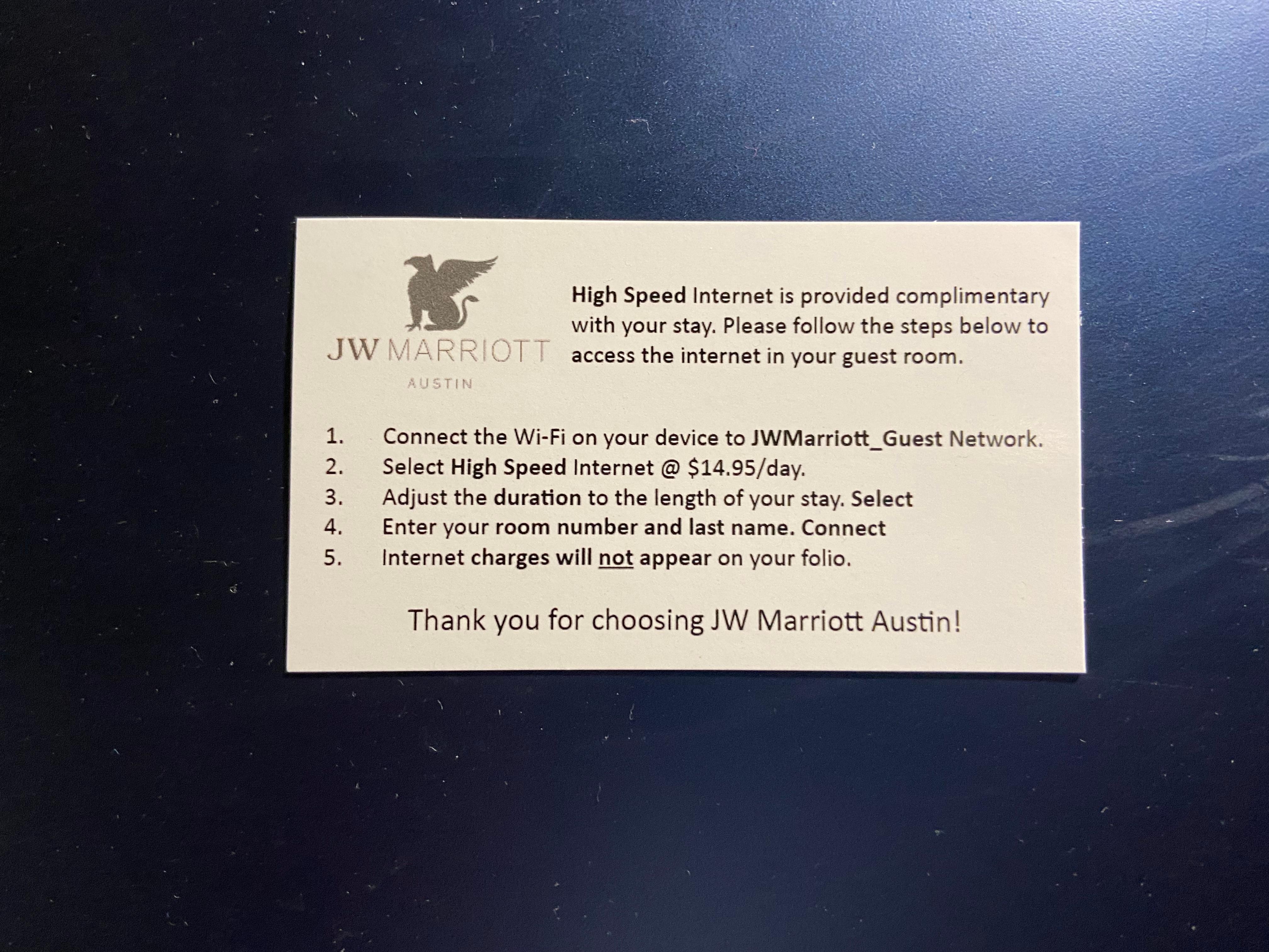 Oh...whoops, you had to find this small card in your checking packet to understand that they were just kidding about the $14.95 internet fee.