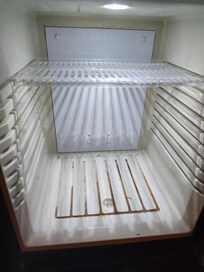 The fridge was dirty and smelled horrible