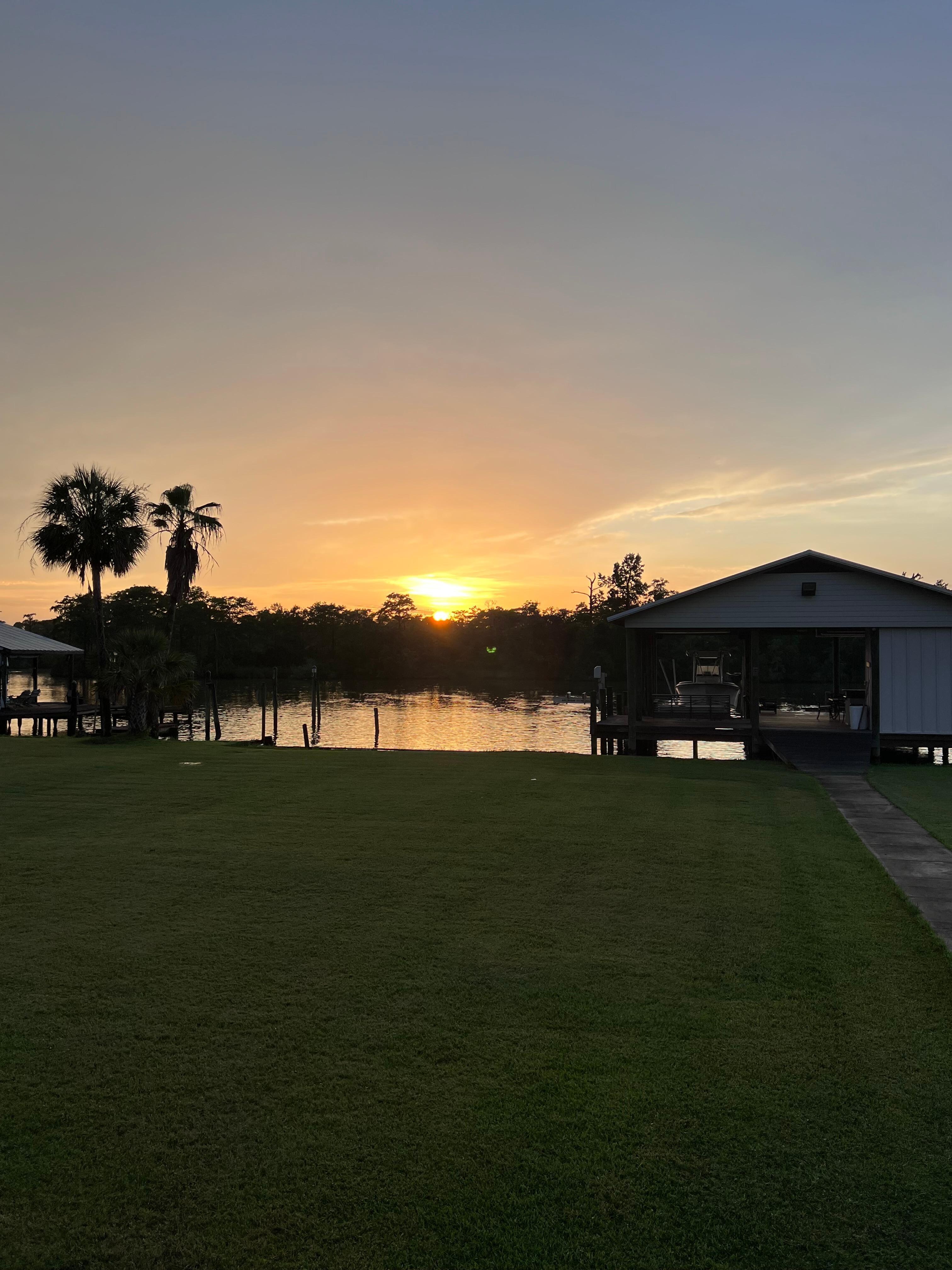 Sunset from the property 