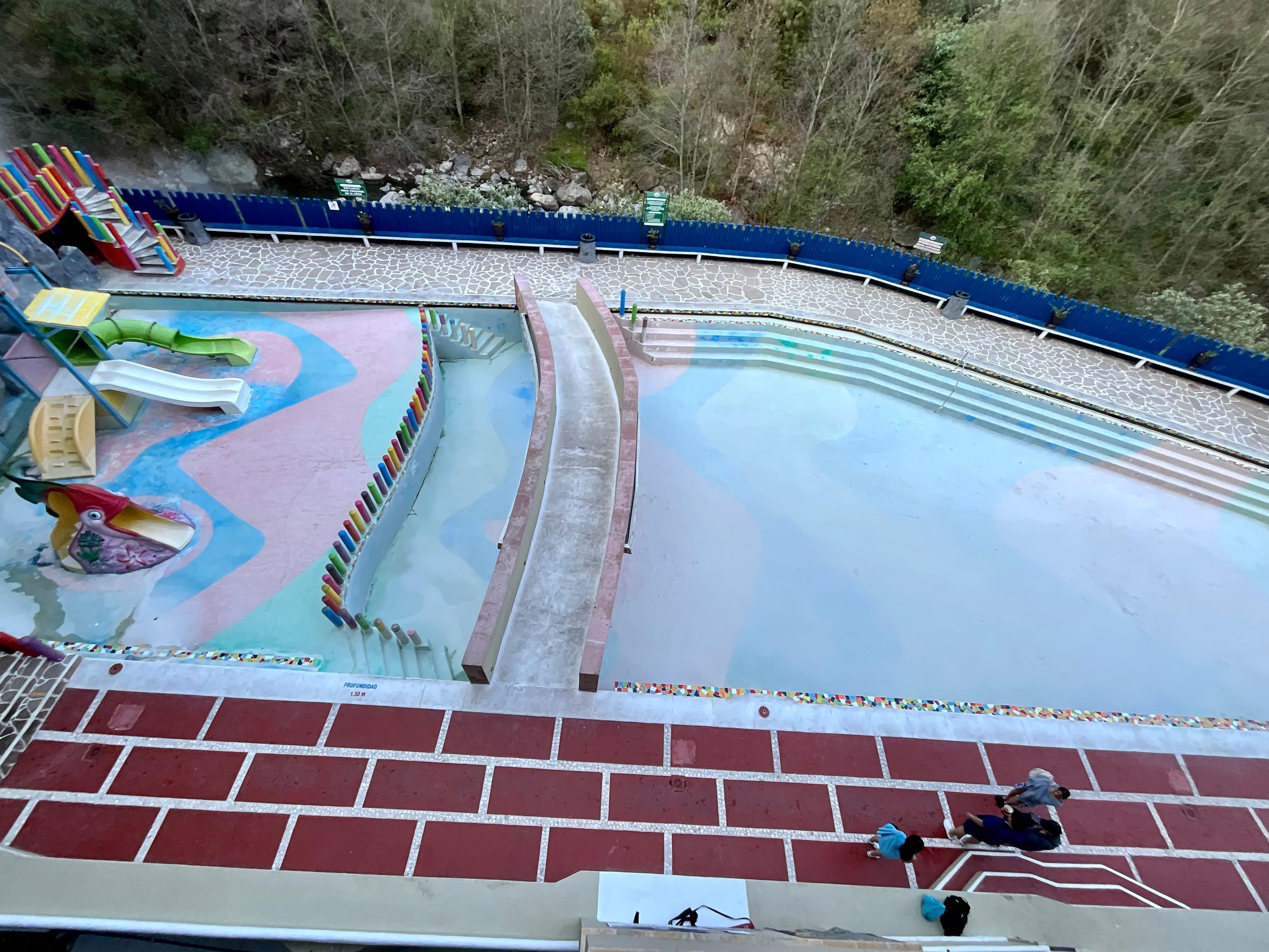 You might want to check if the pools are available for instance the children’s pool with slides, etc.