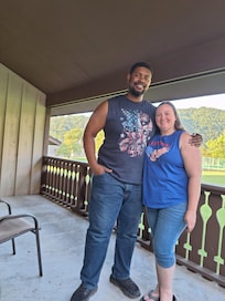 On our balcony
