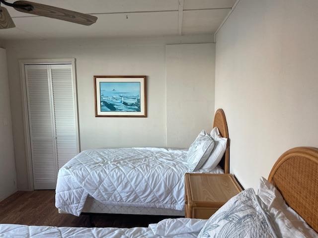 Room with two twin beds.