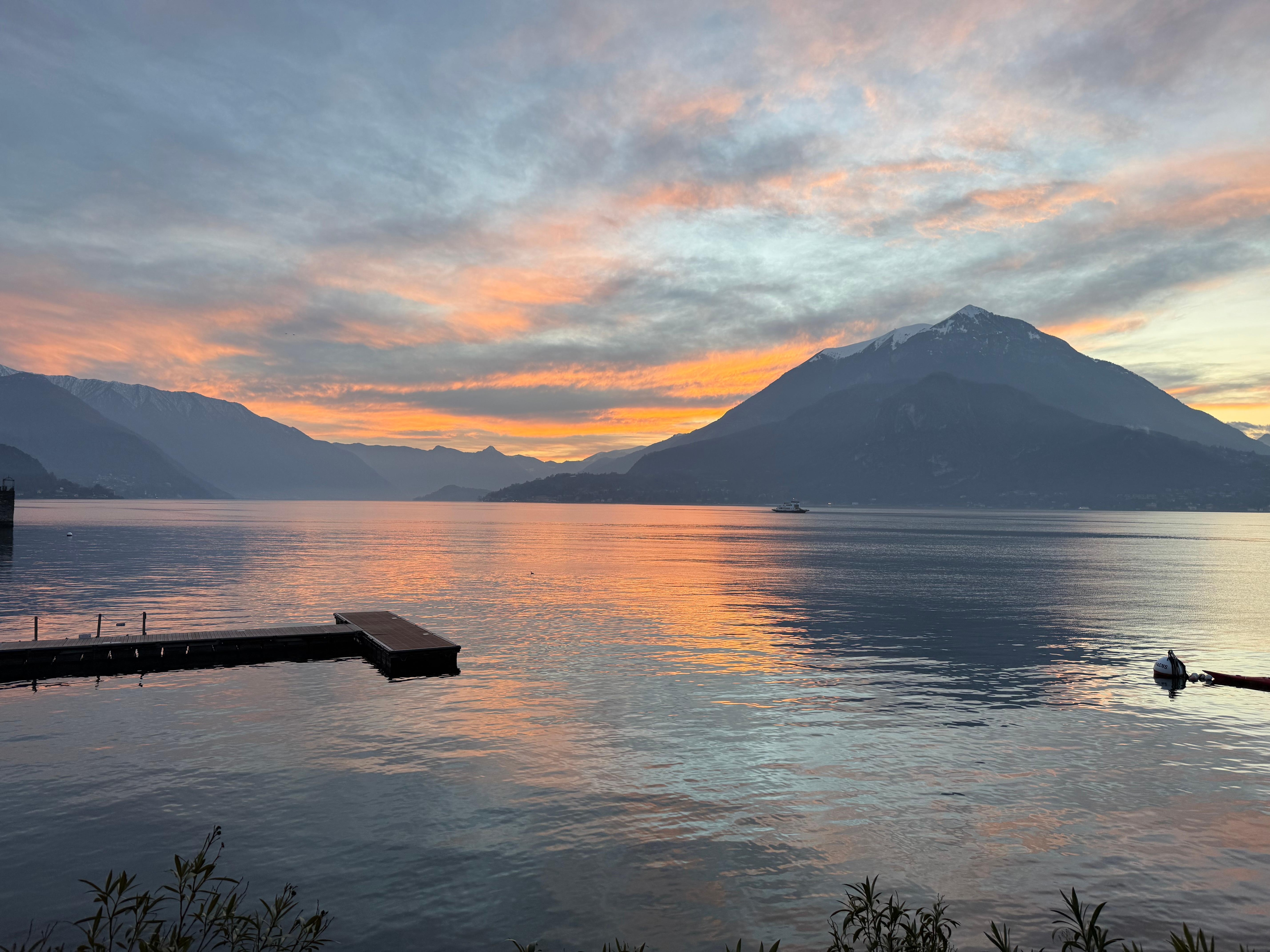 Sunset over Lake Como