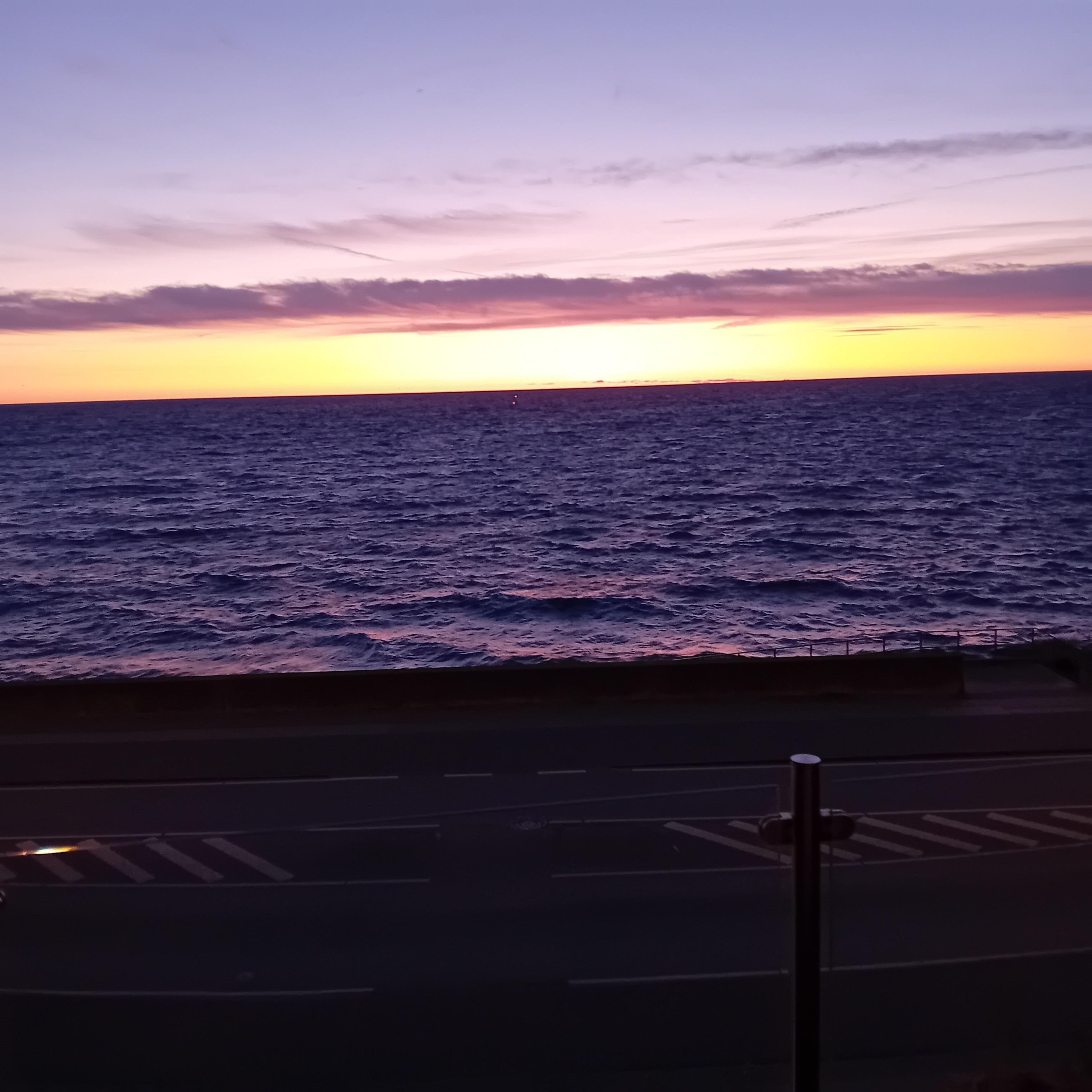 Solnedgång,fint sett från balkongen