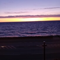 Solnedgång,fint sett från balkongen