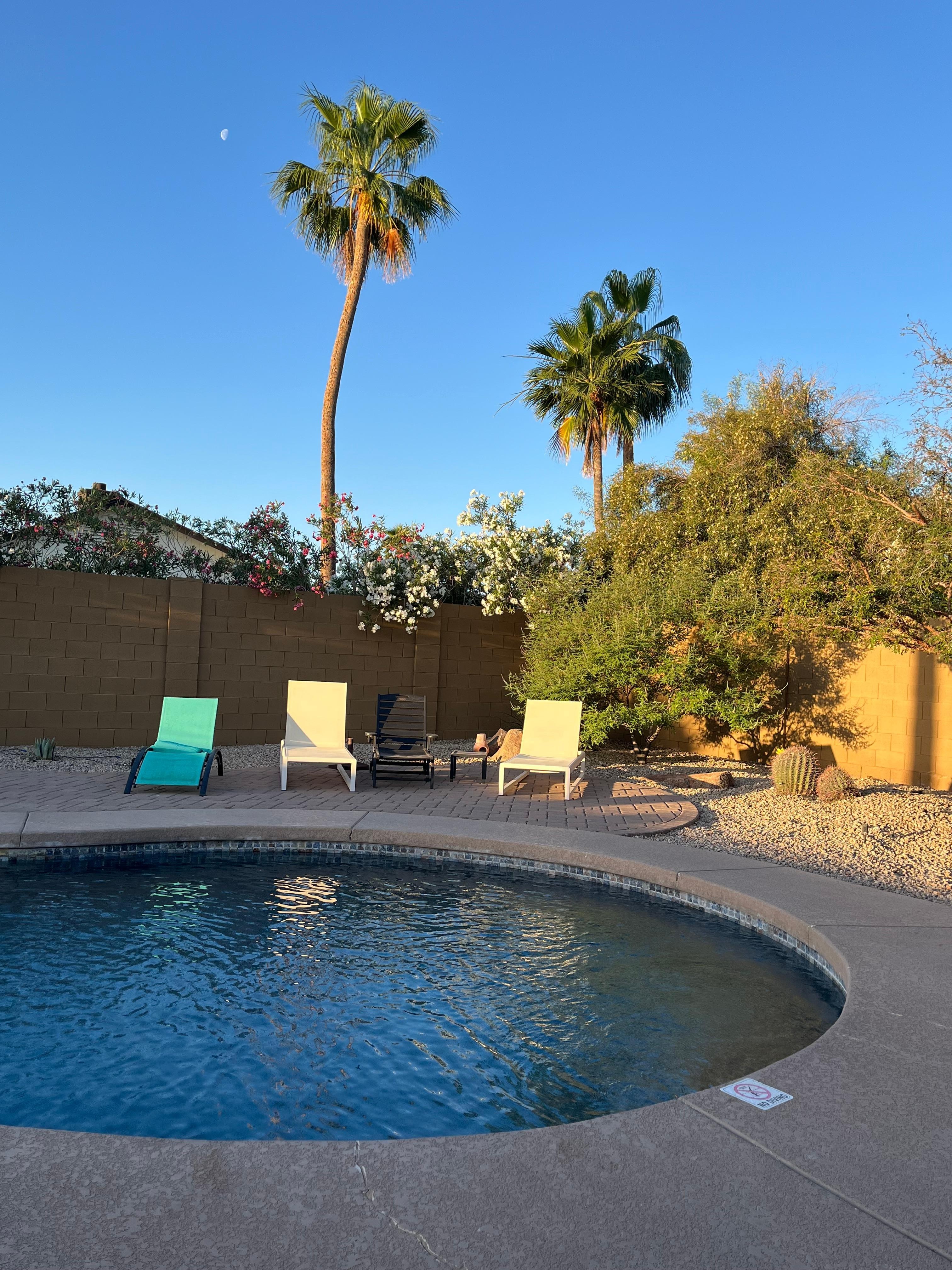 Sunrise on the beautiful pool patio!