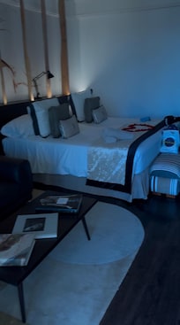 This is the room with the swim out pool