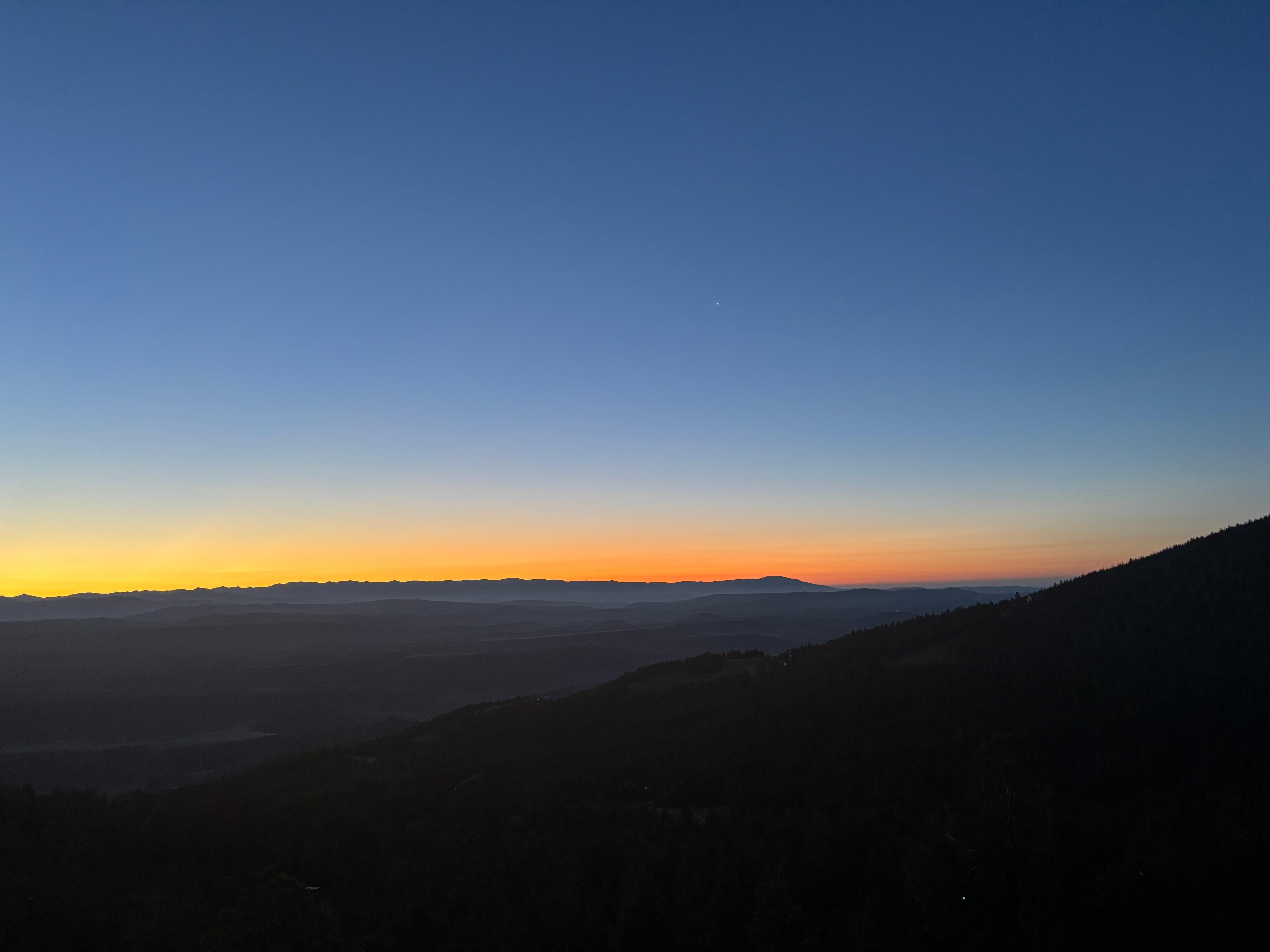 Sunrise from the primary bedroom. 