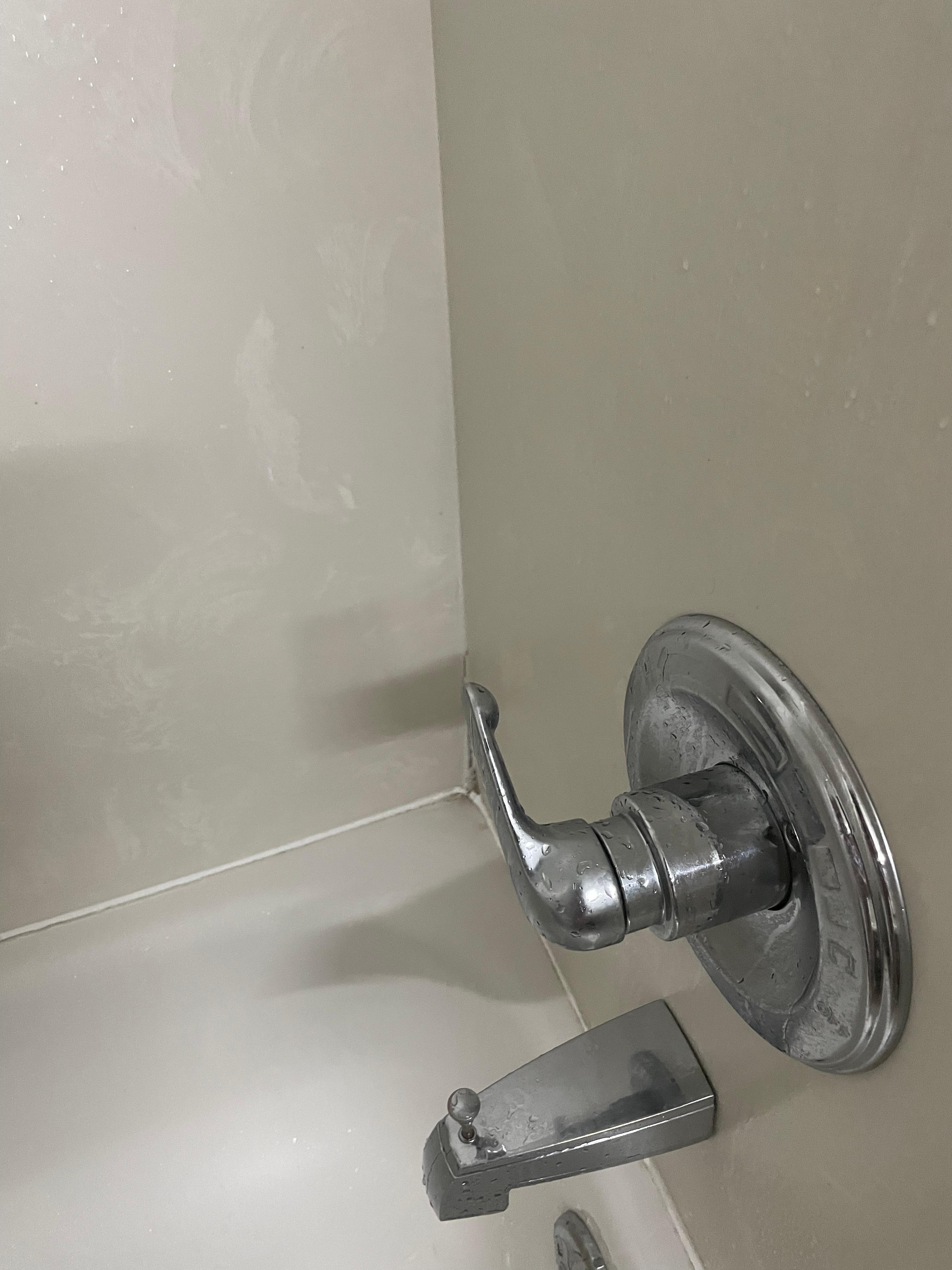 Hole in the corner of shower