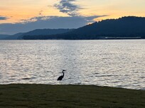 View of the lake at sunrise