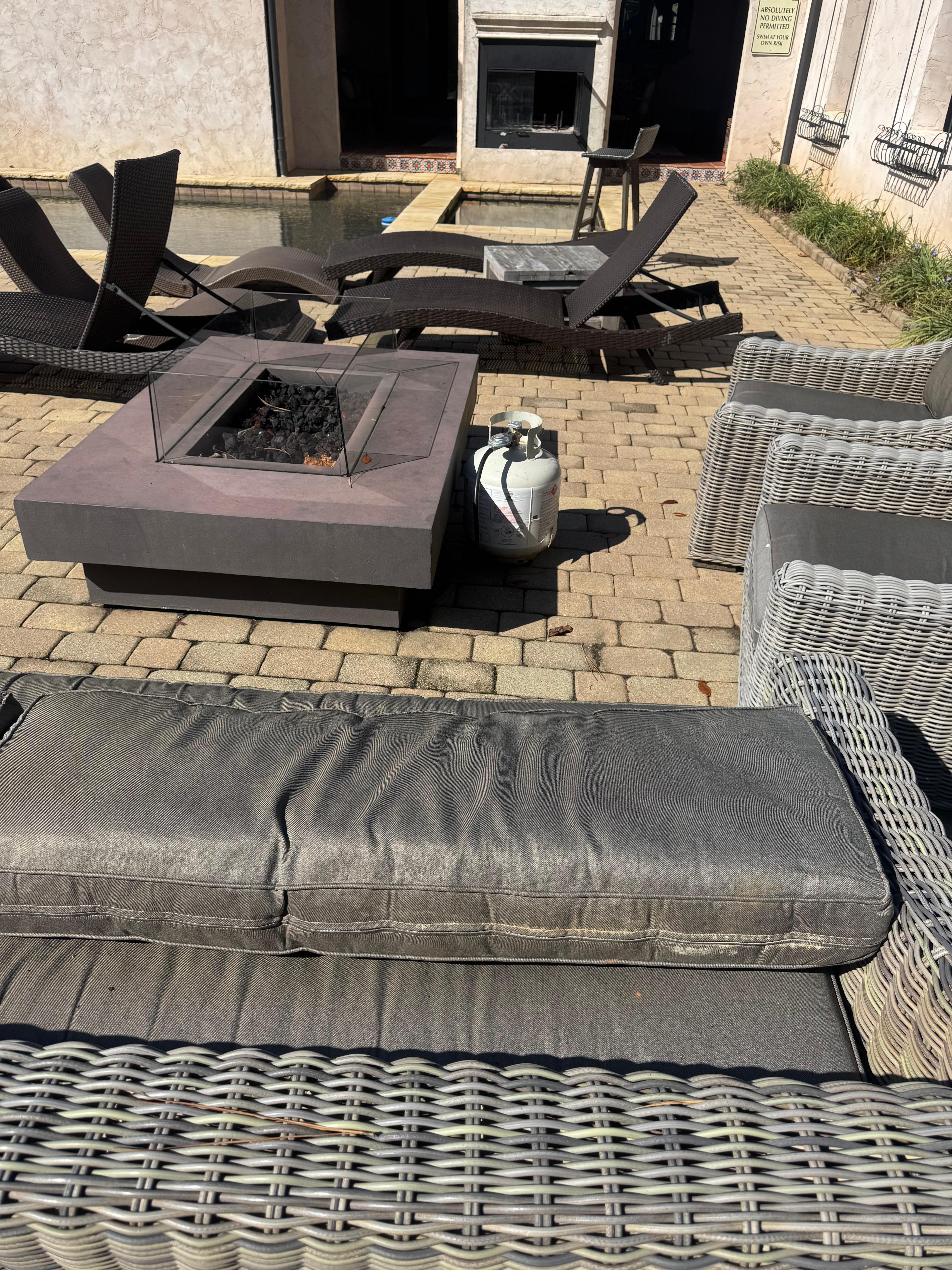 Damaged outdoor furniture 