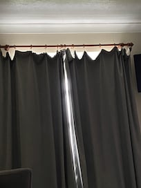 Curtains not hung properly
