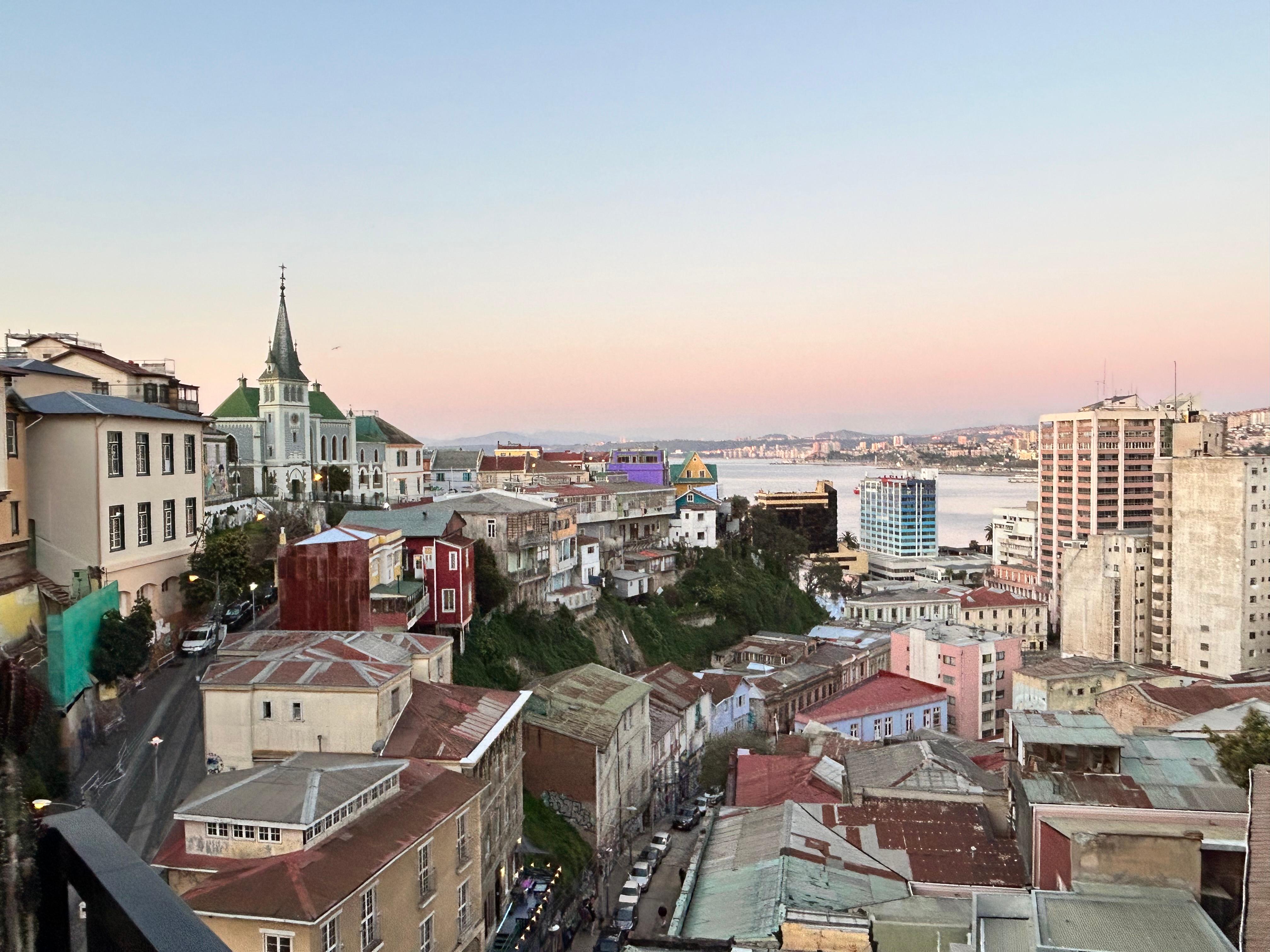 View from terrace. 