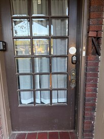 Welcome to the nightmare. Your entrance and door that is also falling apart.