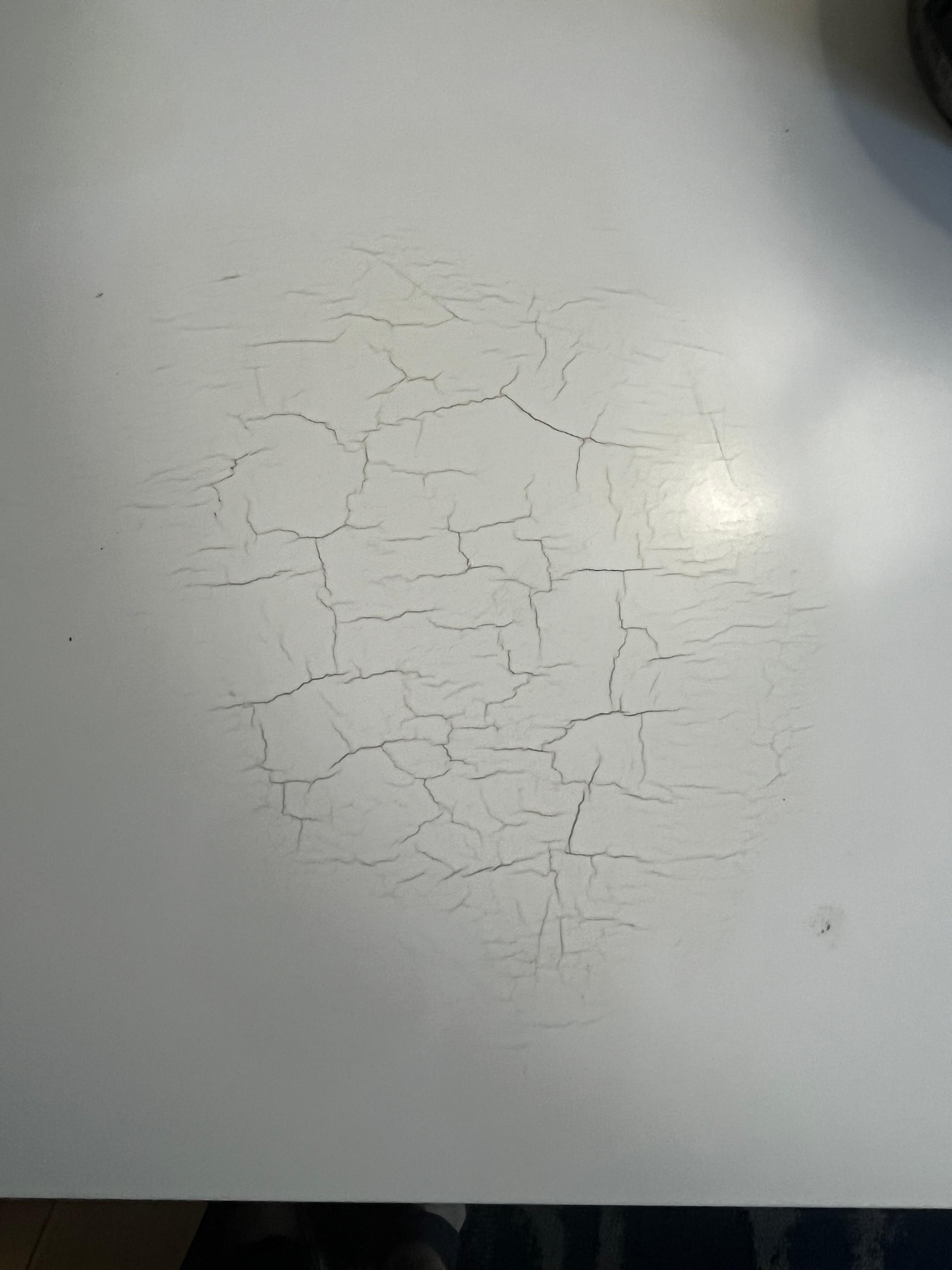 Cracks in desk