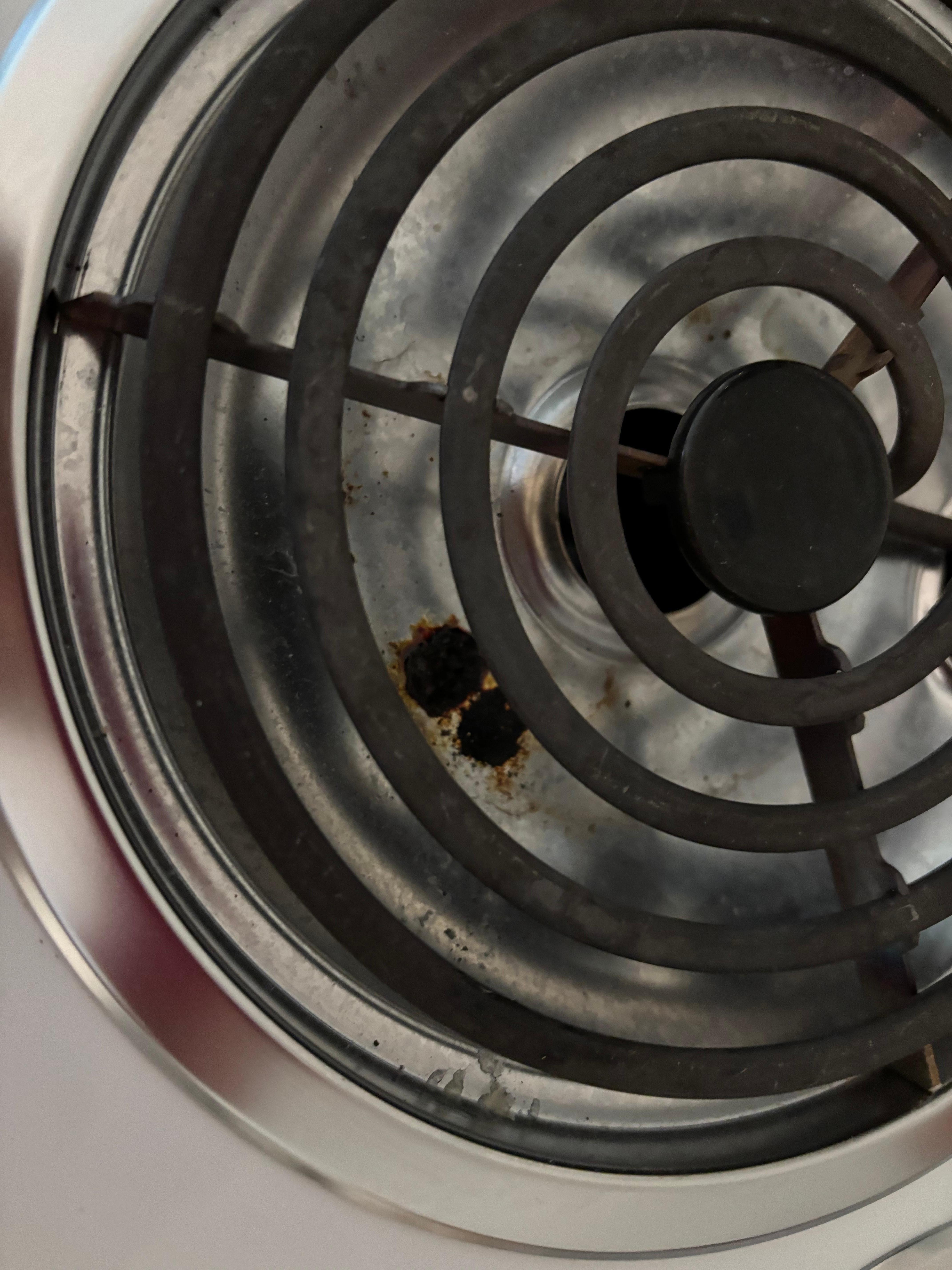 Kitchen stove was dirty
