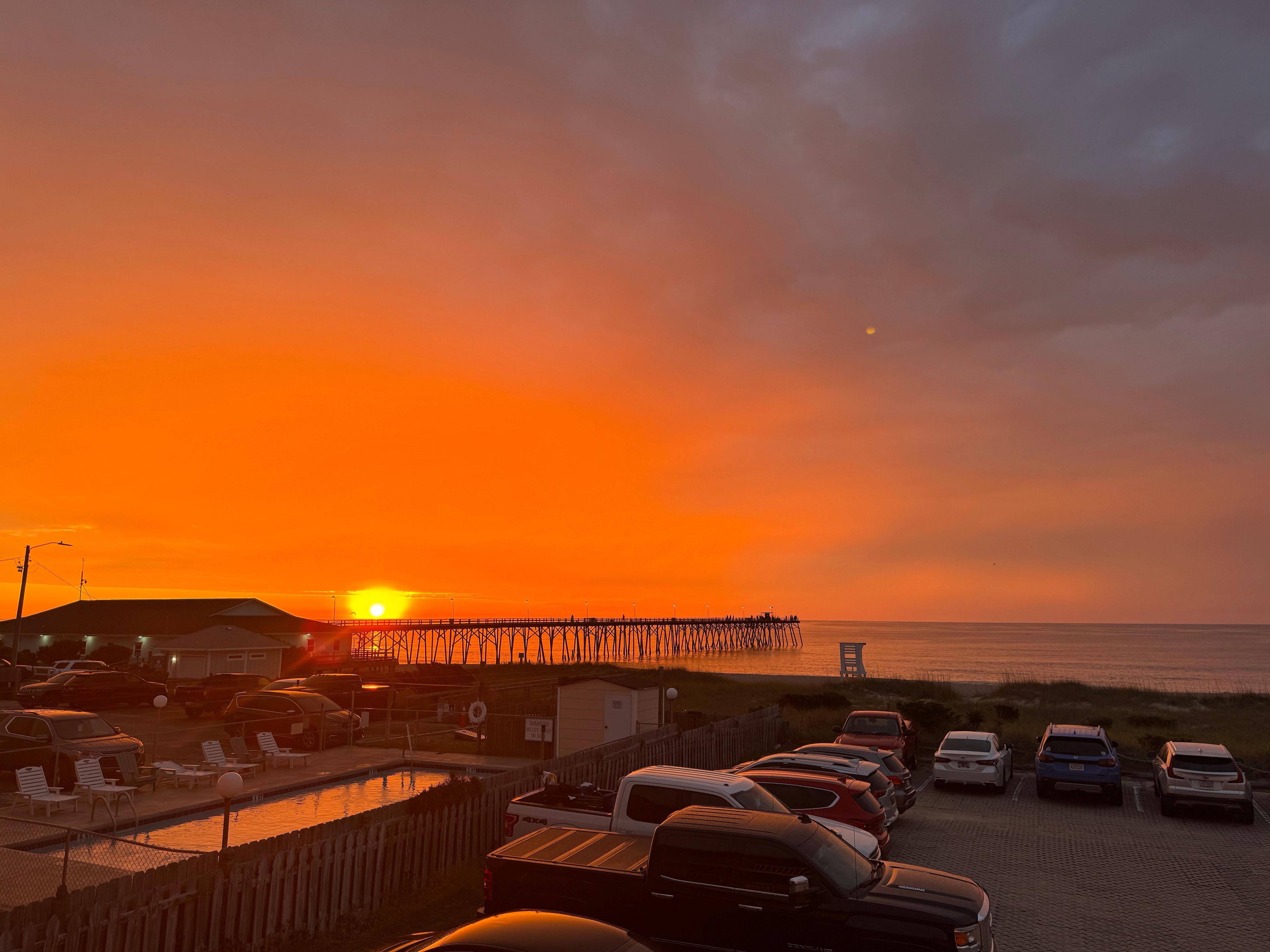 Sunrise from our balcony! 