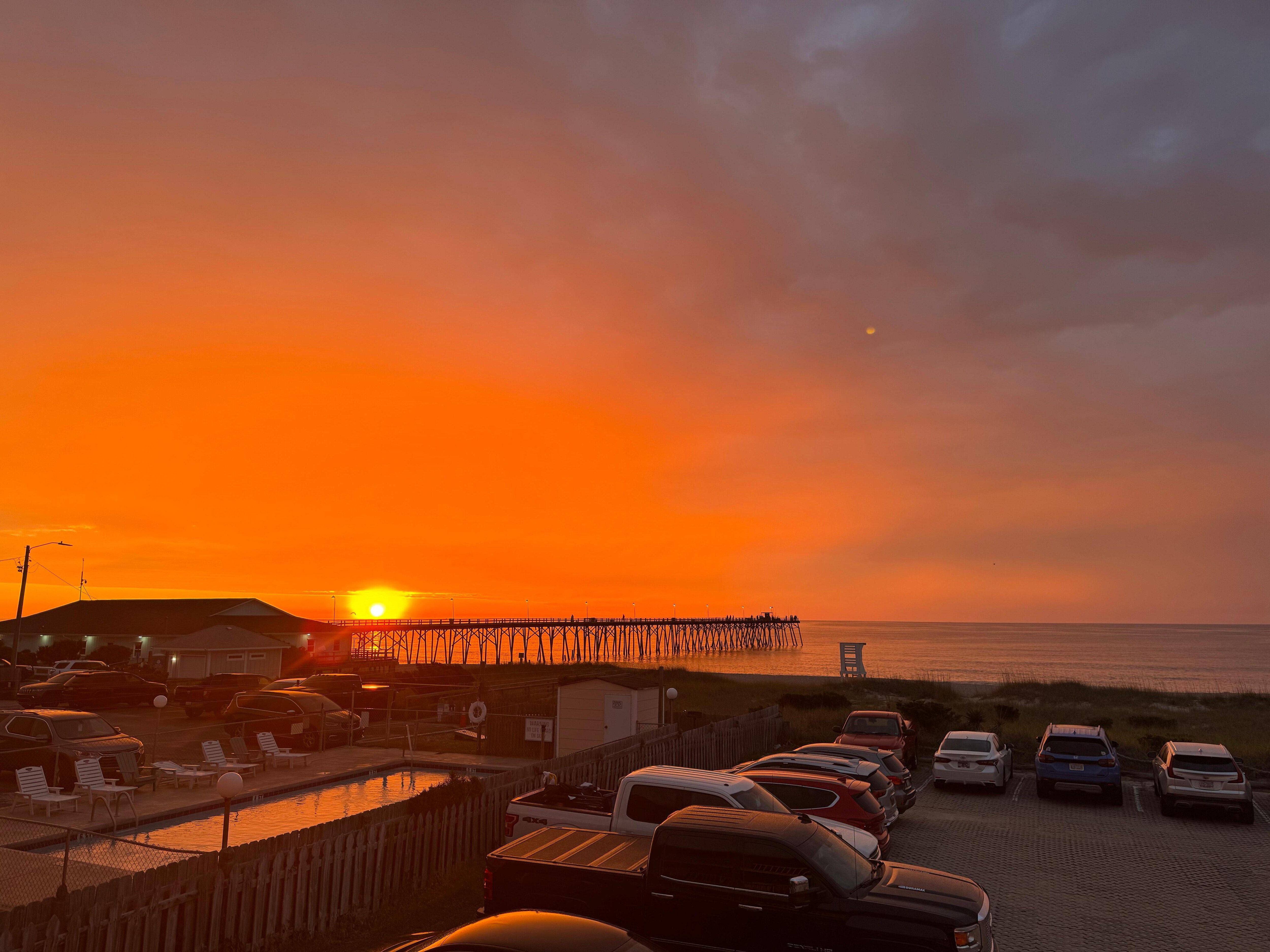Sunrise from our balcony! 