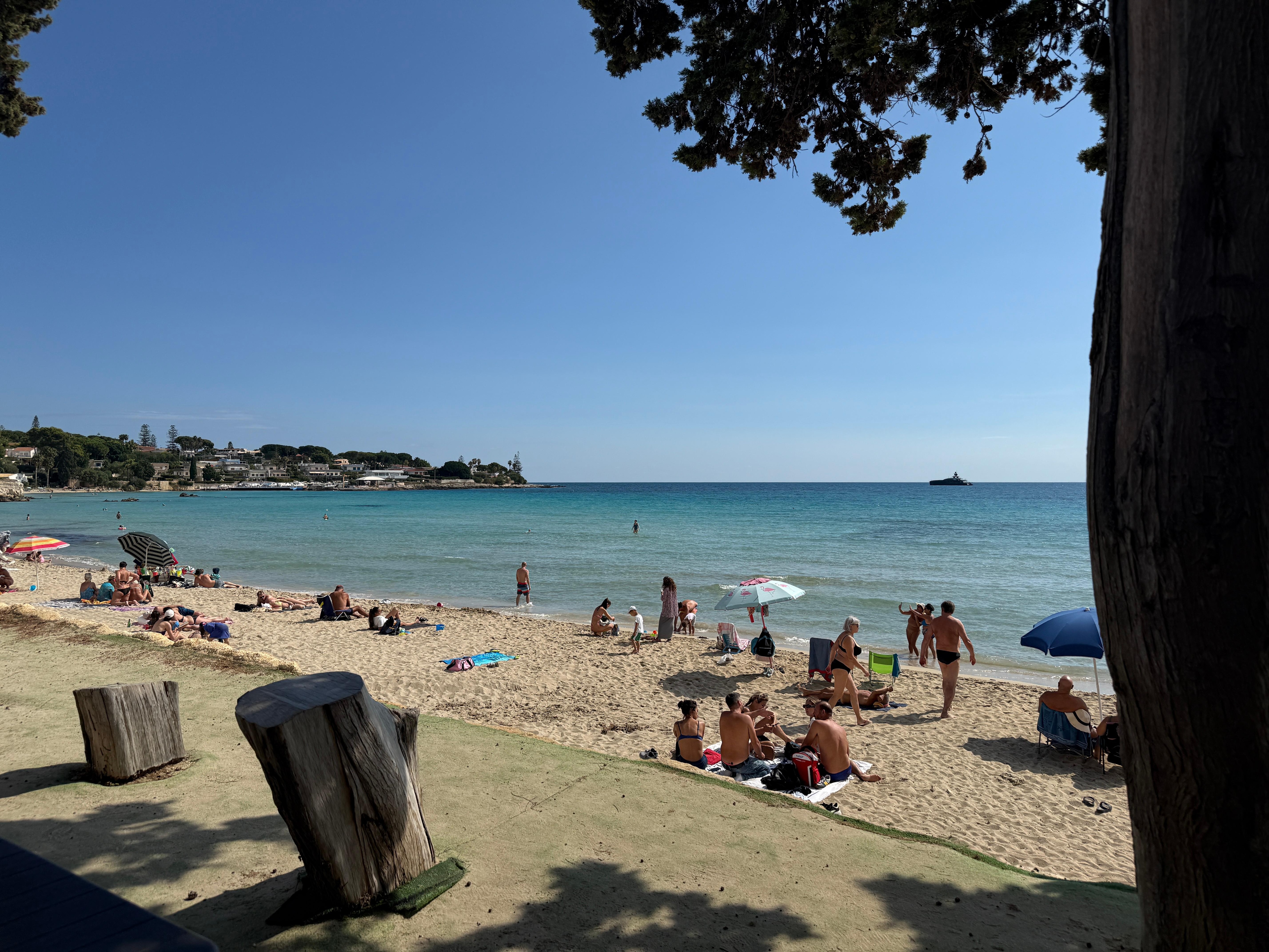 Beach short walk from Villa 