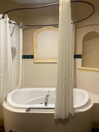 Jetted tub in our room.