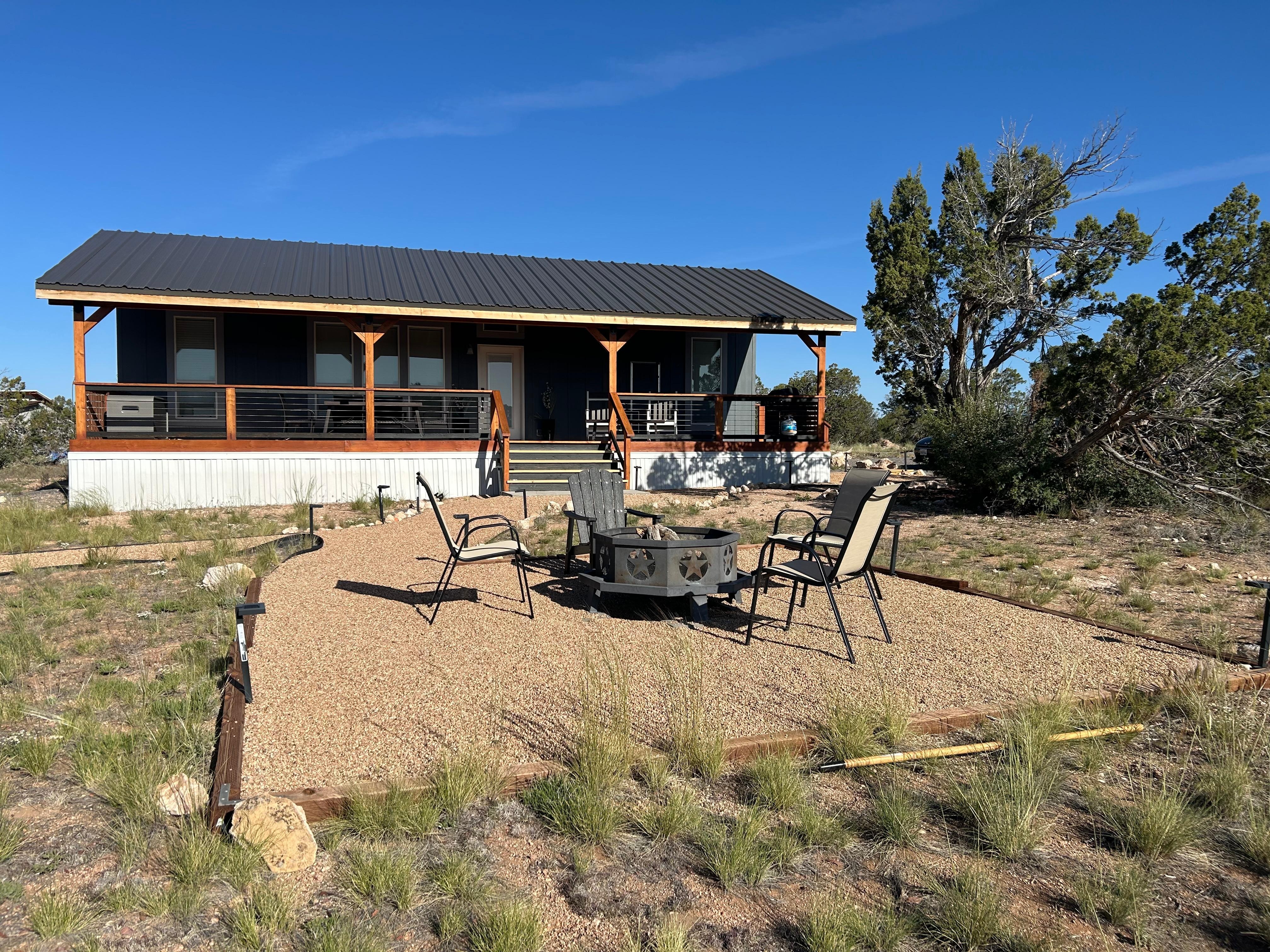 Fire pit (wood provided) & front porch