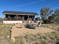 Fire pit (wood provided) & front porch