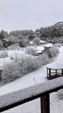 80° the first several days and I woke up to this the last day - beautiful!