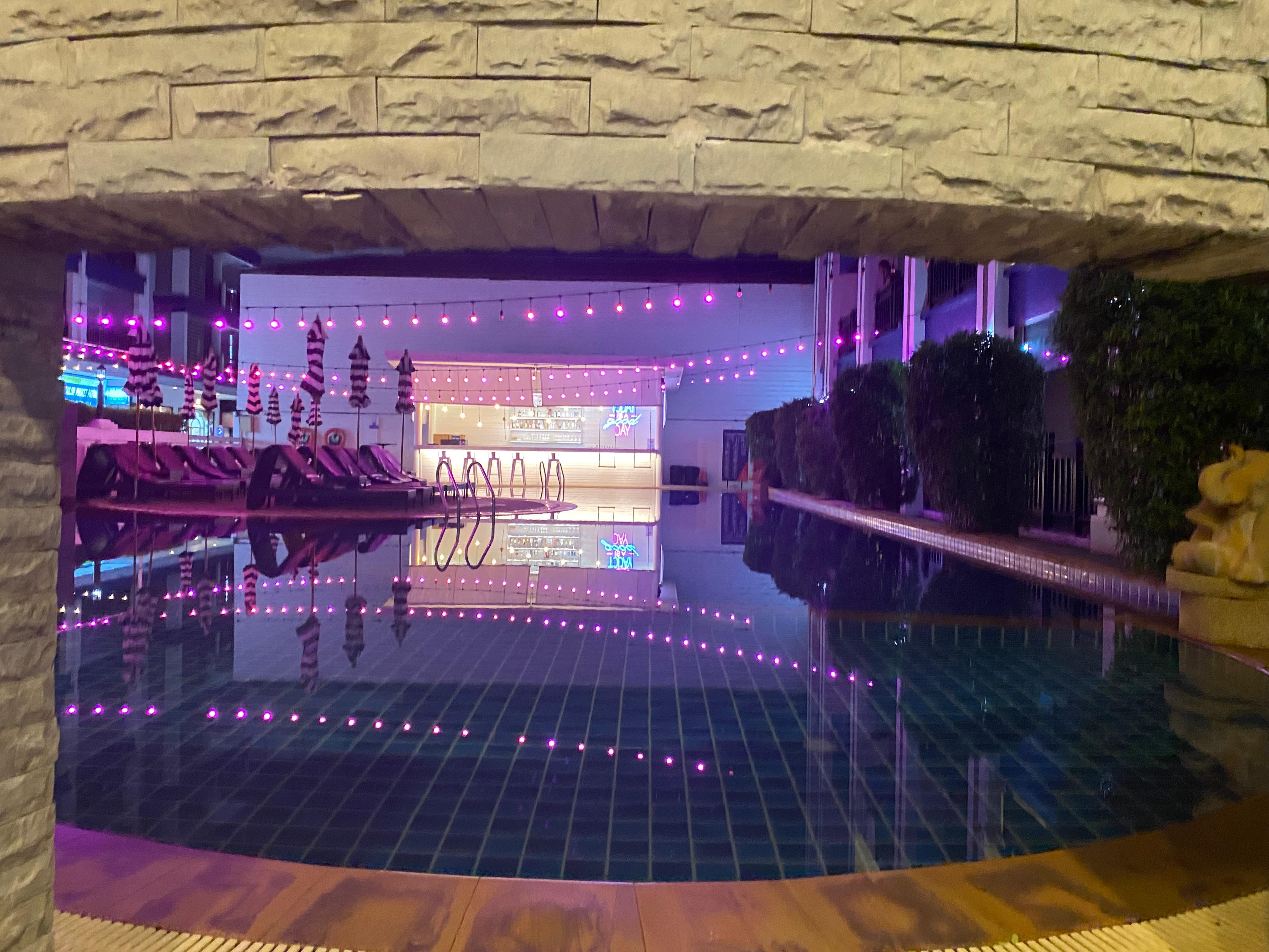 Pool at night