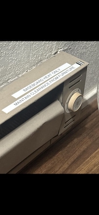 Heater next to wires