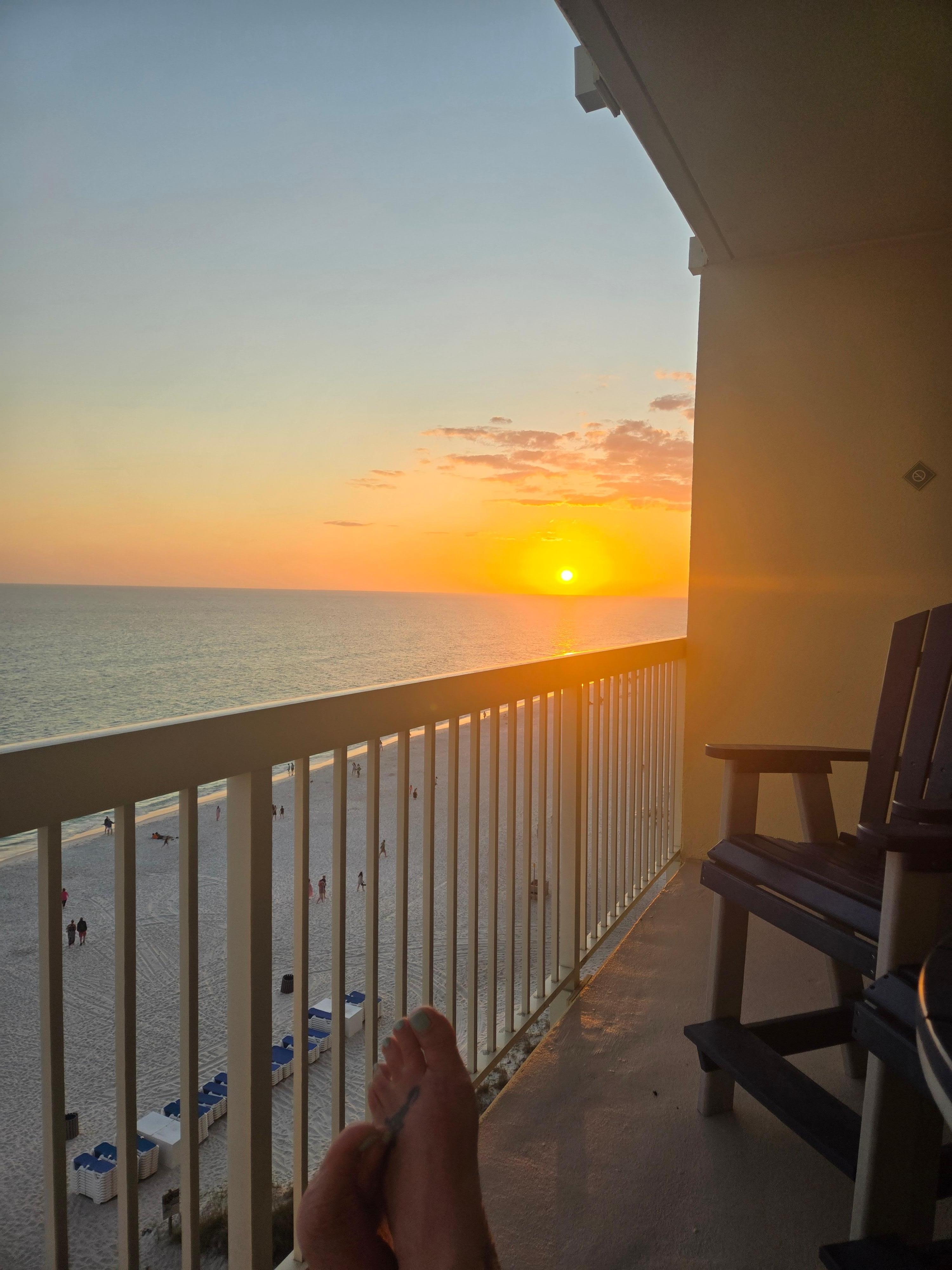 Sunset from the balcony!