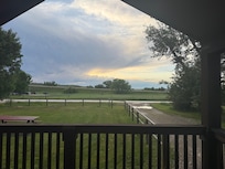 Sunrise out the front of the cottage