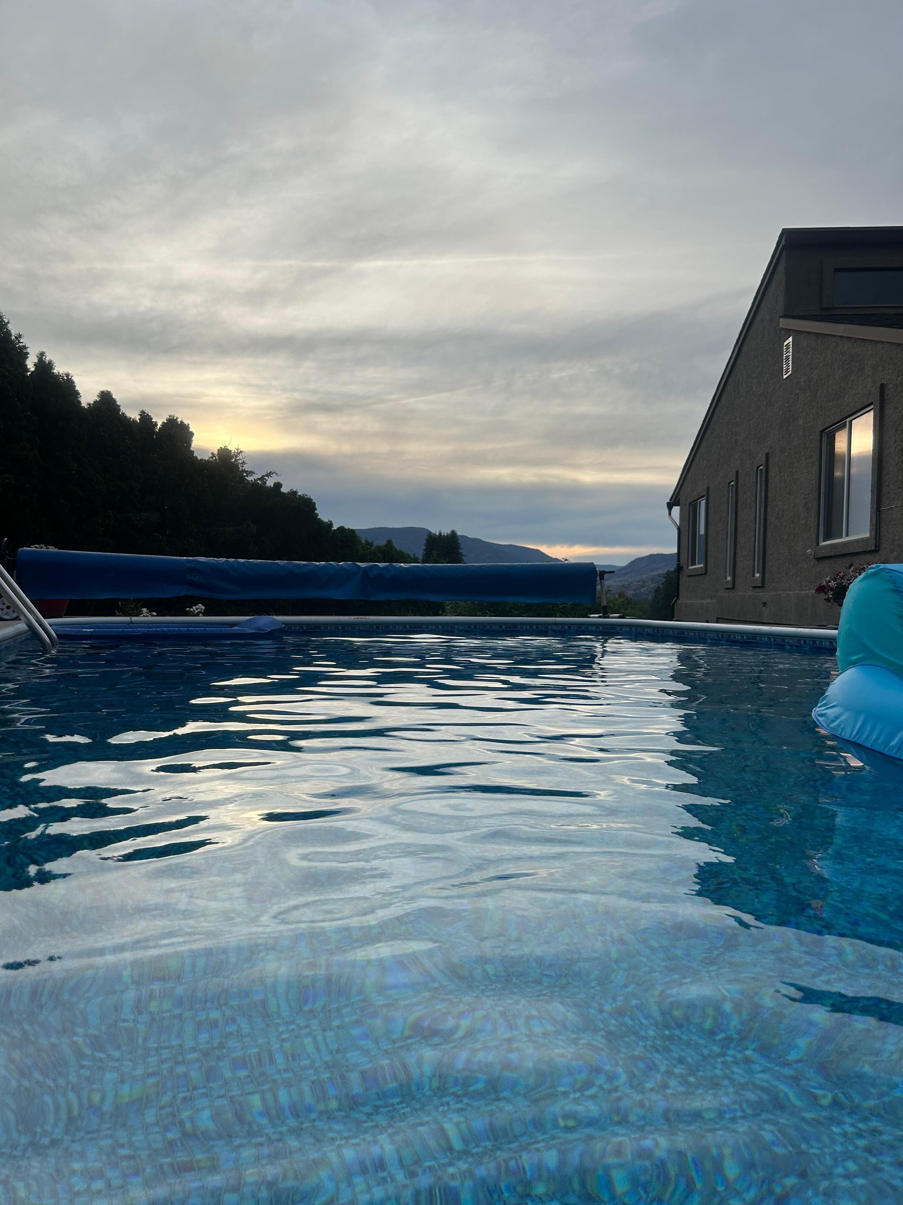 Enjoying the pool and the view from it too. 