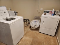 Laundry service. We spend an enitre day fighting with these machines.