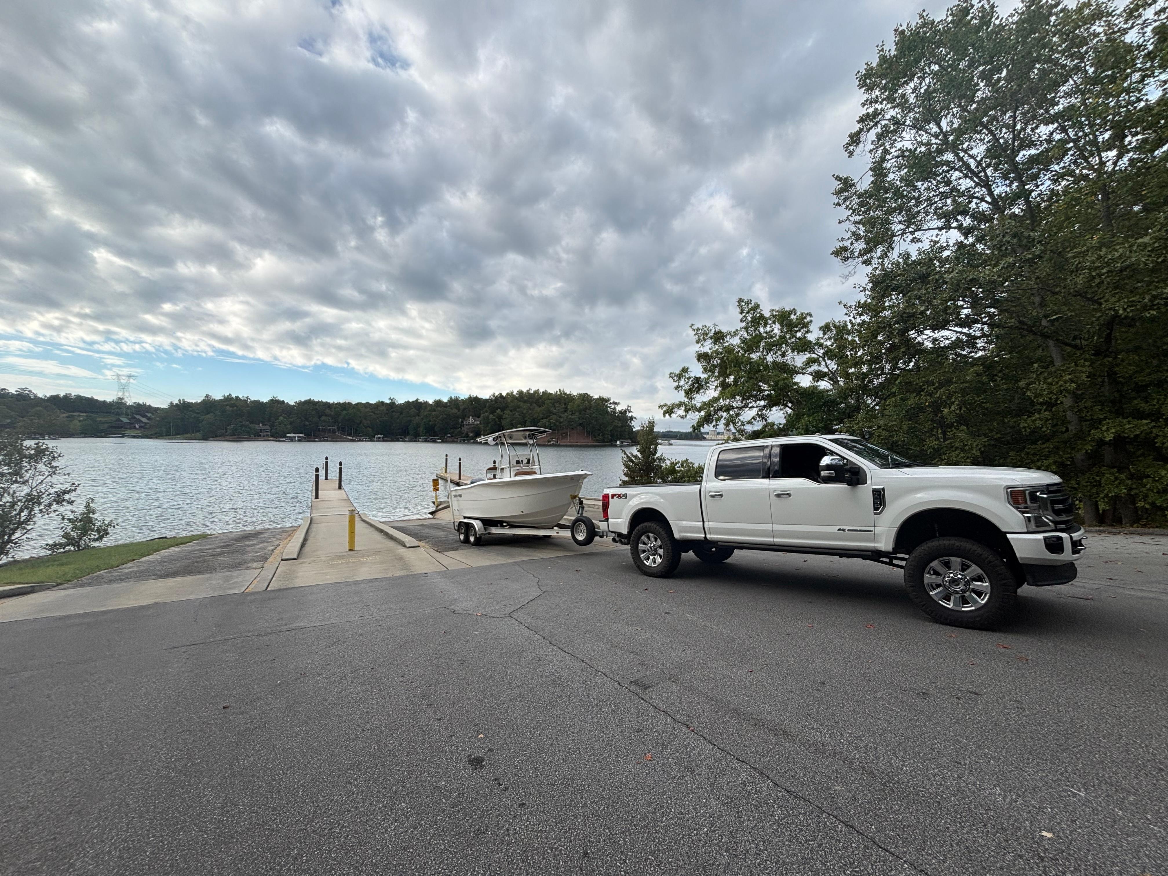 Boat ramp down the street