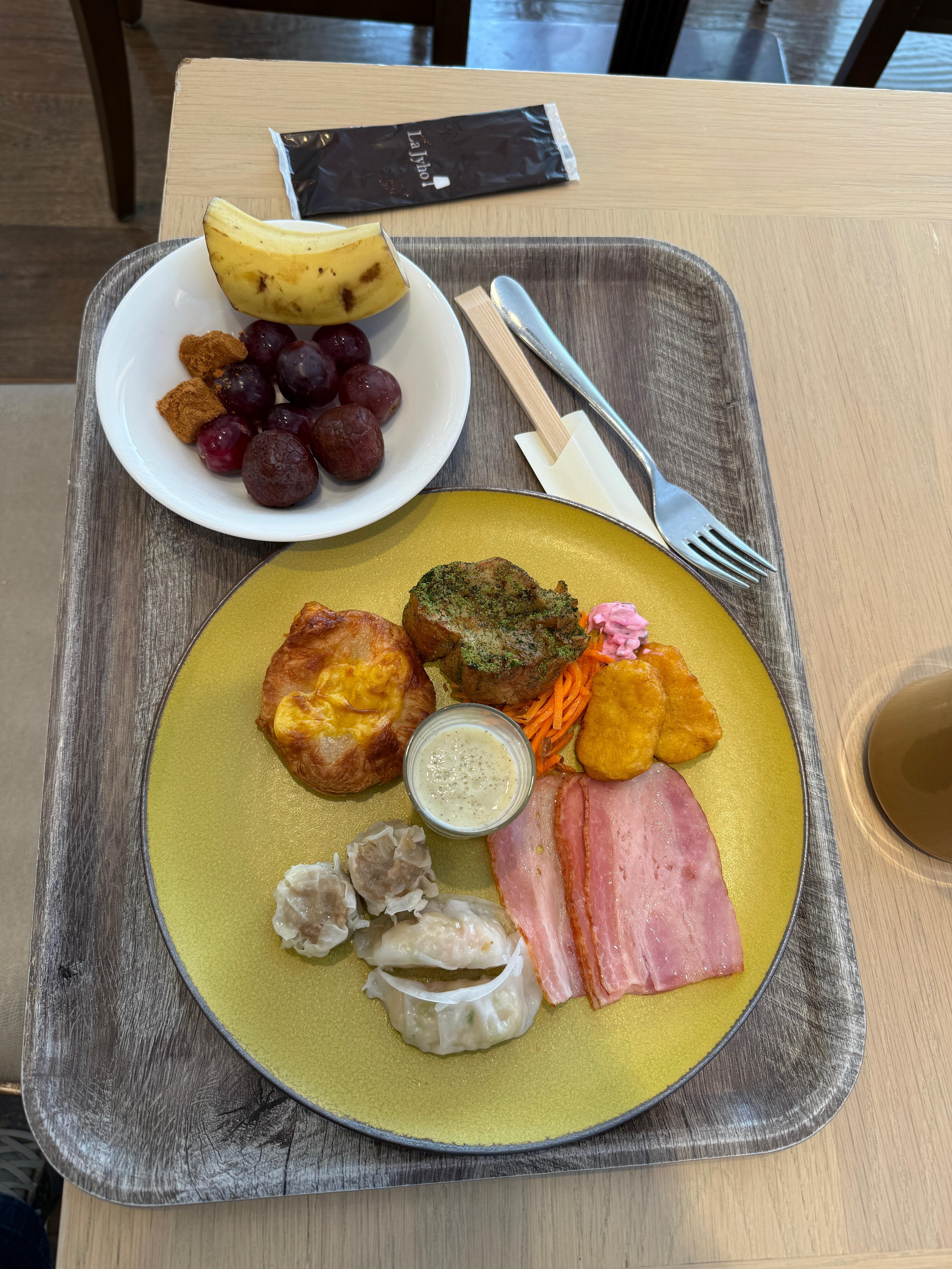 Breakfast. A great mix of western and Japanese buffet. More than you could ever want and great quality too.
