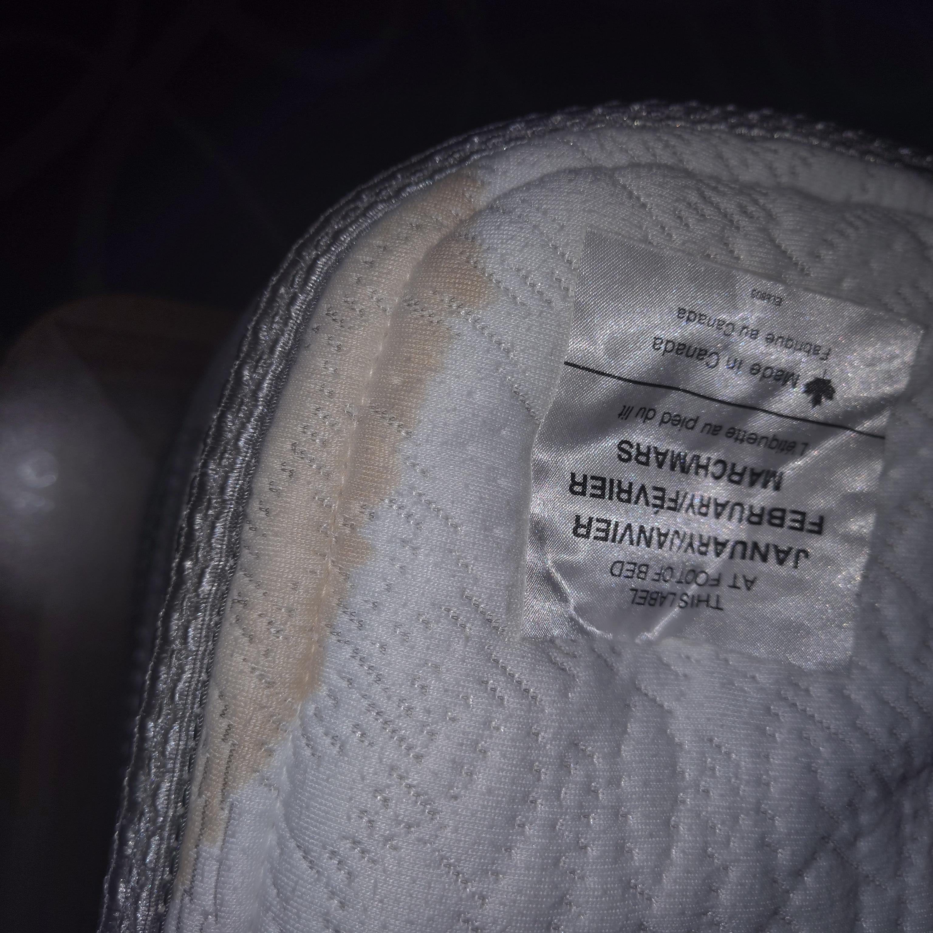 This a very old mattress
The stain is from bed bug spray.  Meaning bed bugs were definitely here... 