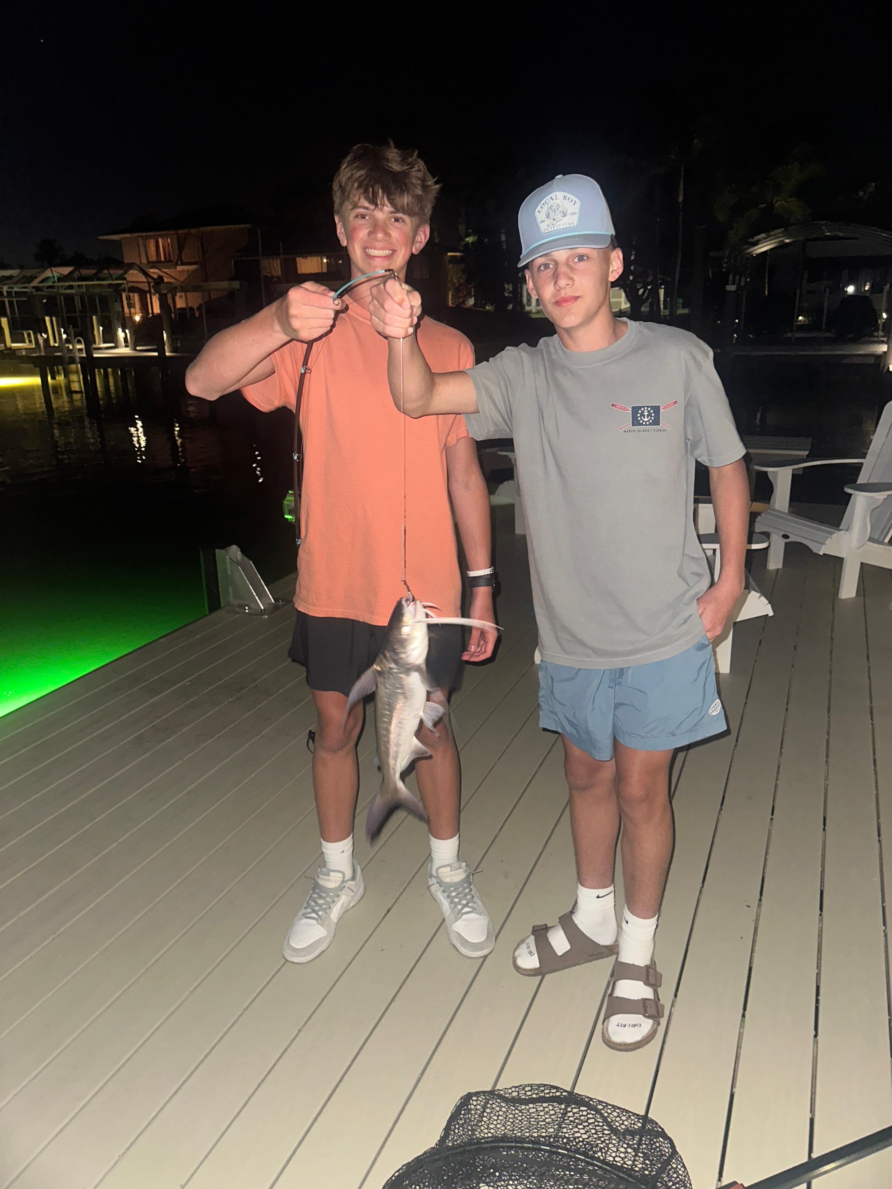 Great fishing off the dock